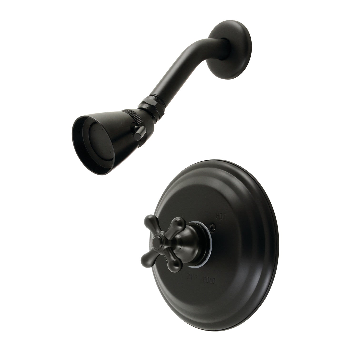 Kingston Heirloom KB3630AXSO - Robinet de douche à une poignée, noir mat