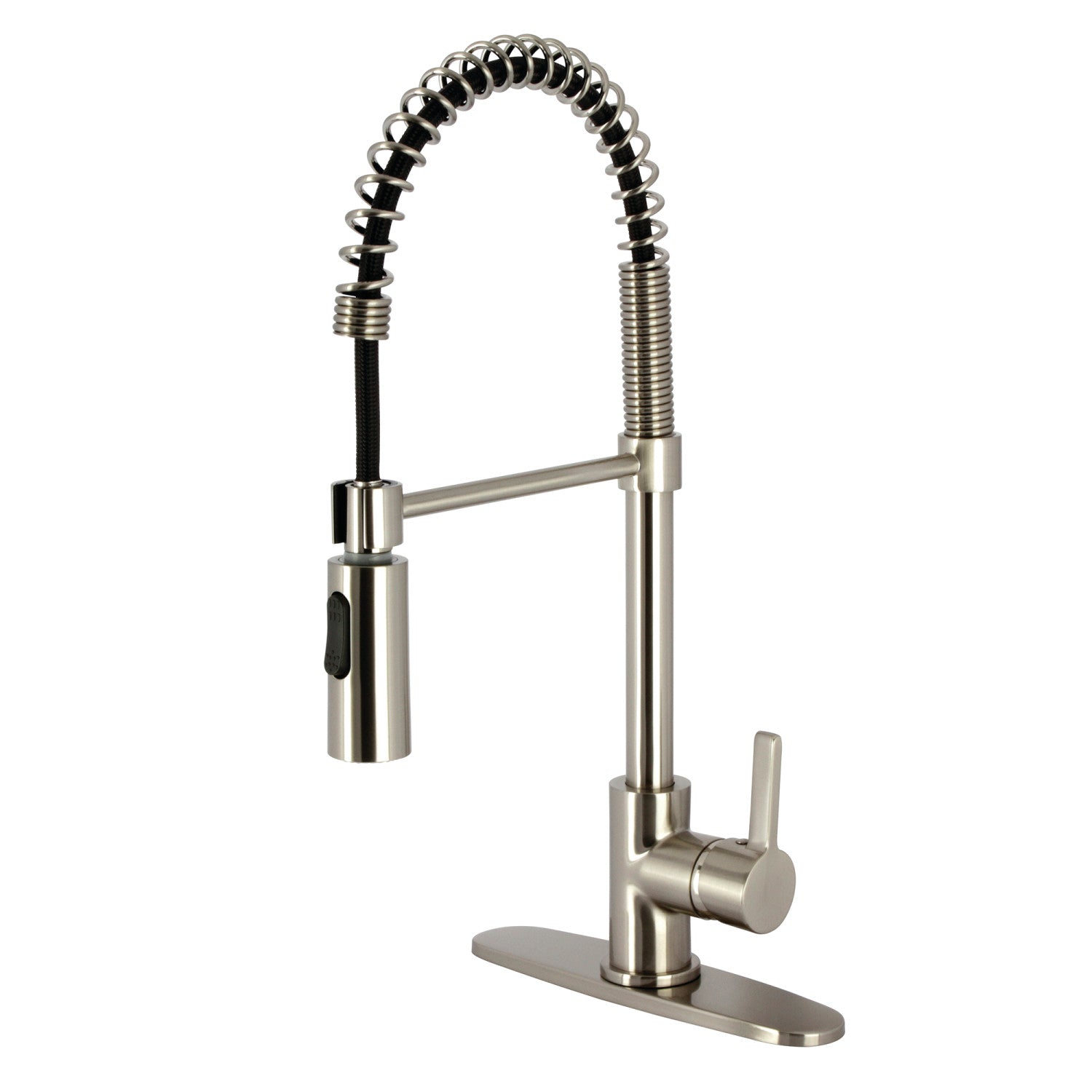 Kingston Sona LS8778CTL - Robinet de cuisine pré-rinçage à une poignée Continental 1 trou, Nickel brossé
