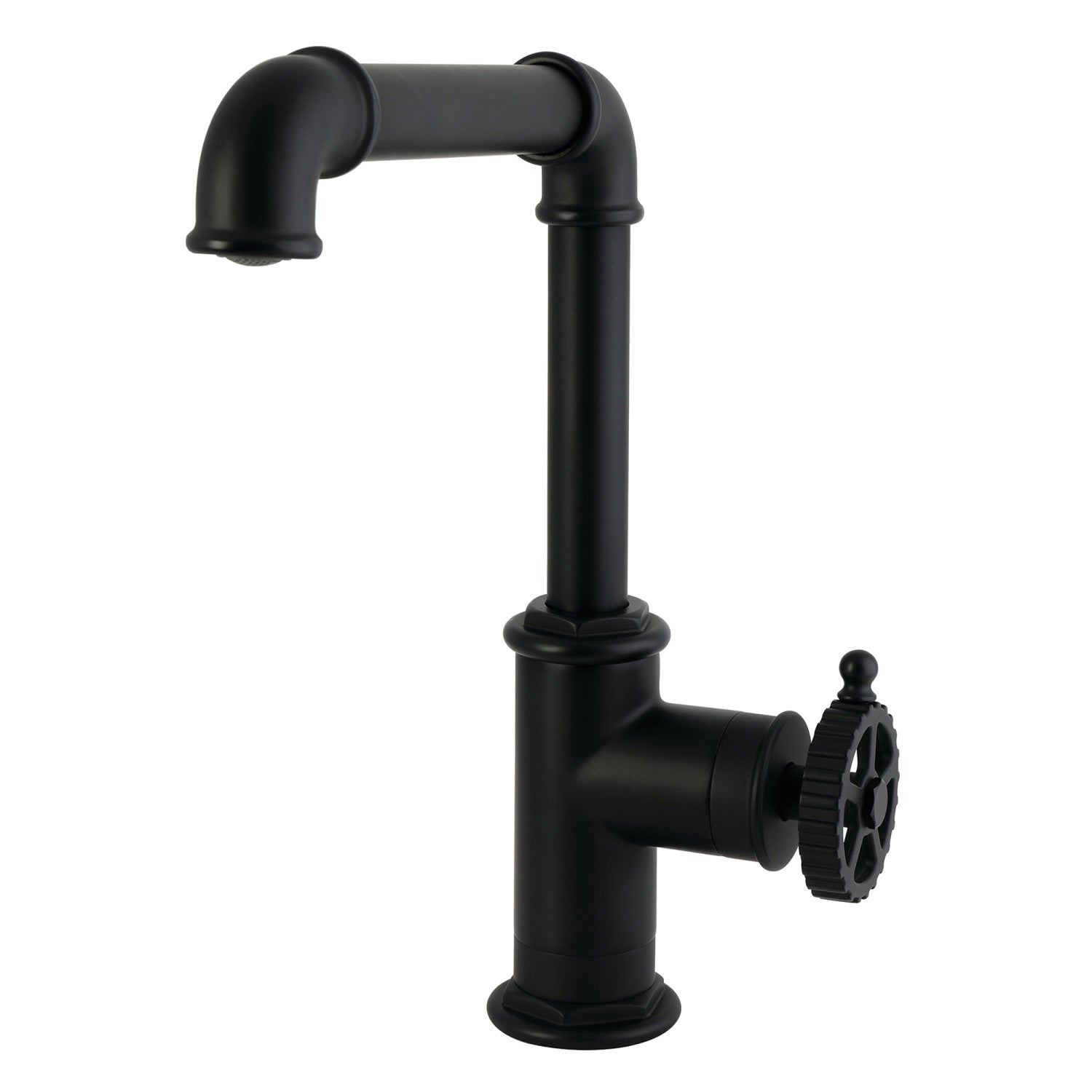 Kingston Fuller LS6200CG Robinet de cuisine à une poignée 1 trou, noir mat