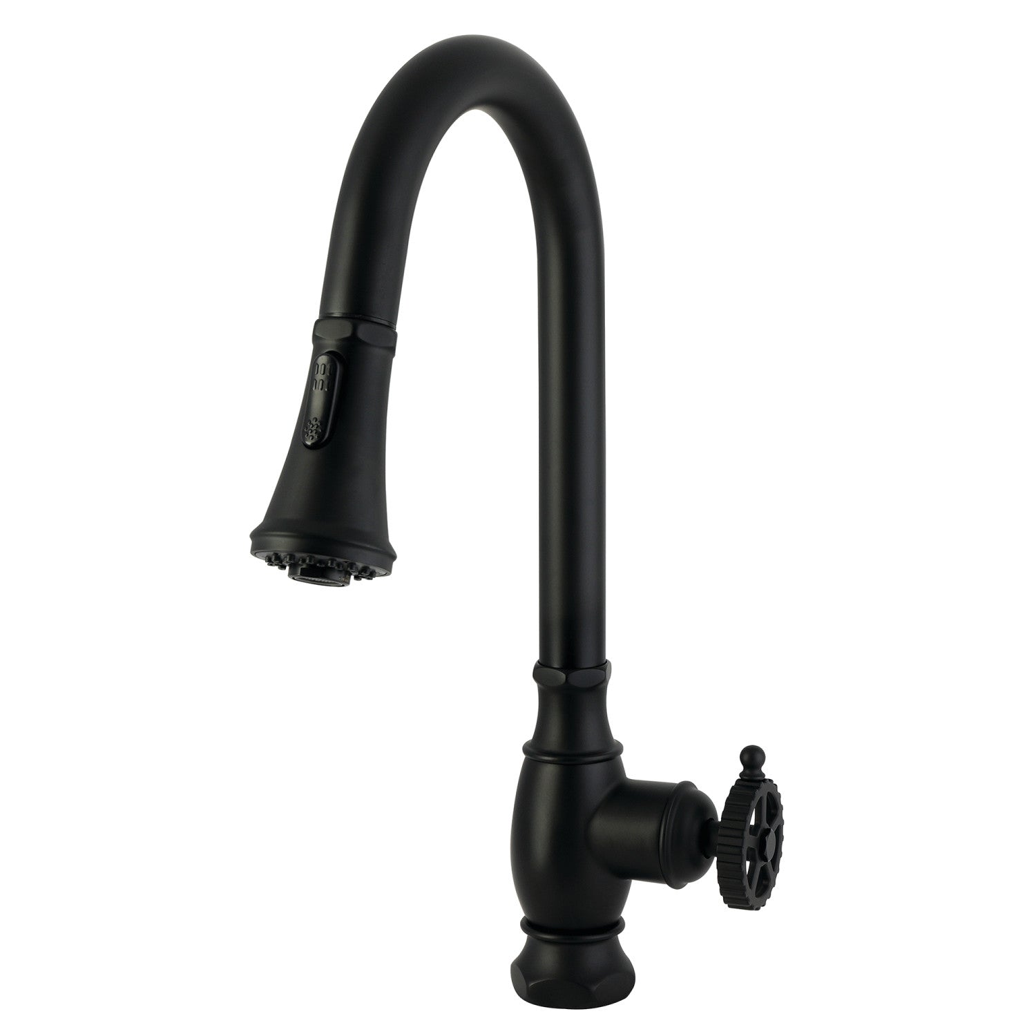 Kingston Fuller LS8690CG Robinet de cuisine à une poignée, noir mat