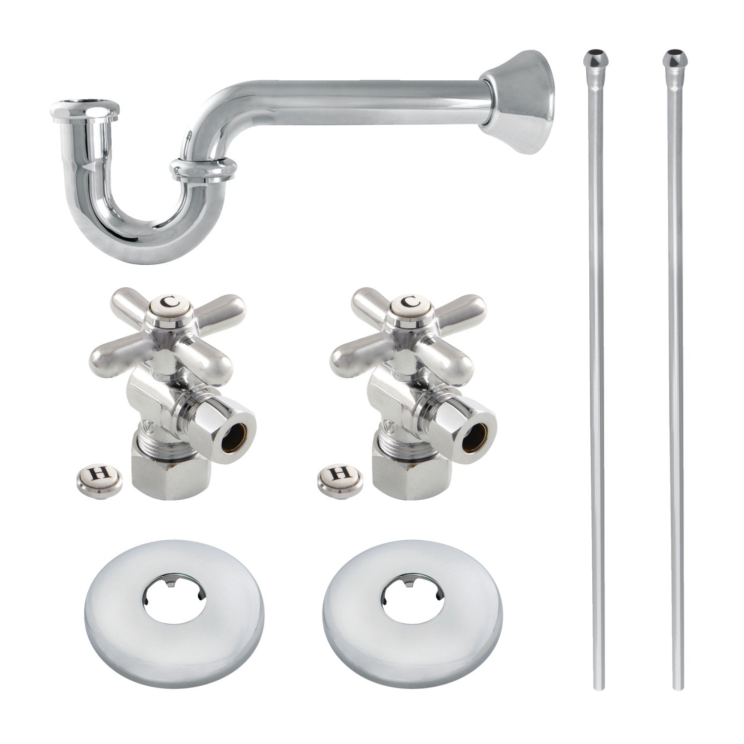 Kingston Heirloom KPK301 - Trimscape Traditional Plumbing Supply Kit Combo, Polished Chrome