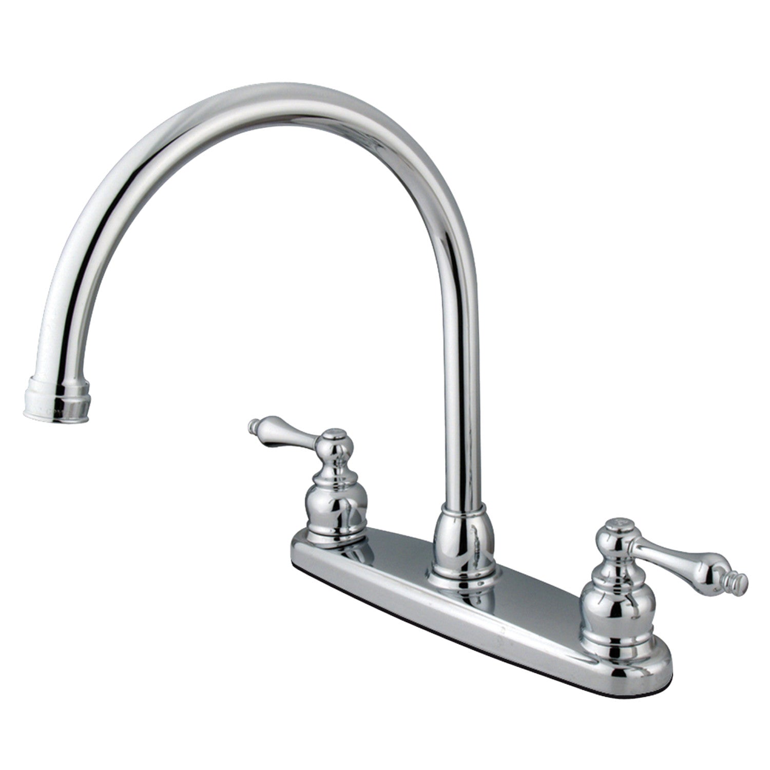 Kingston Heirloom KB721ALLS - Robinet de cuisine à deux poignées vintage 2 trous 8 ", chrome poli