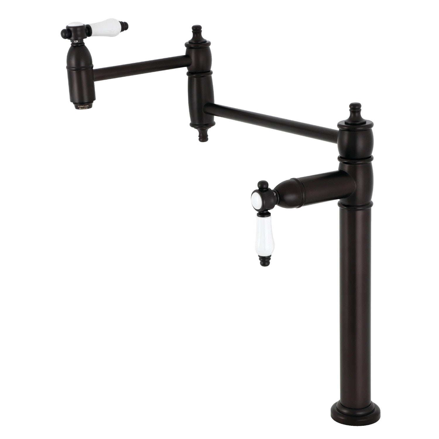 Kingston Heirloom KS3705BPL - Bel-Air à deux poignées 1 trou Robinet de remplissage de pot de montage, bronze frotté à l'huile