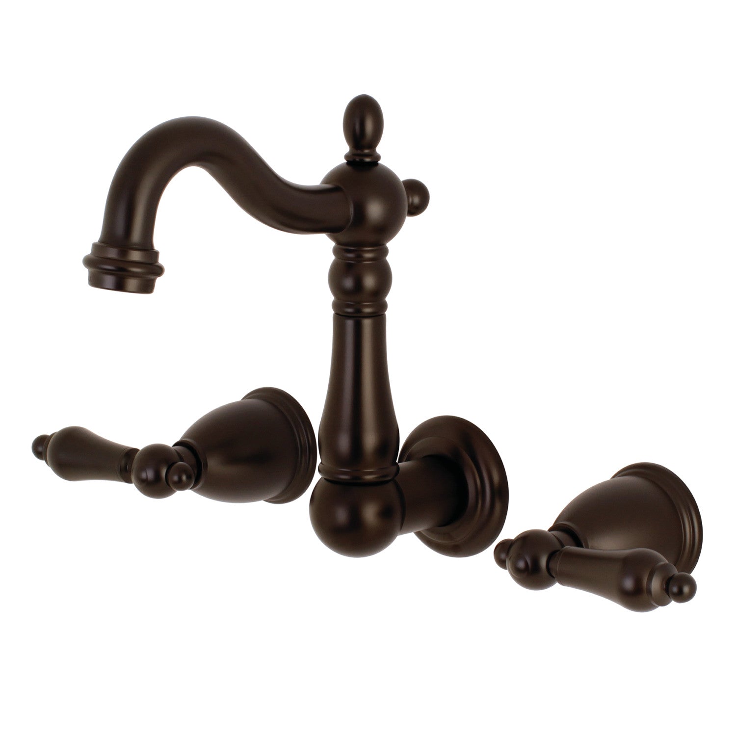 Kingston Heirloom KS1225AL - Robinet de salle de bain à double poignée Heritage 3 trous, bronze huilé