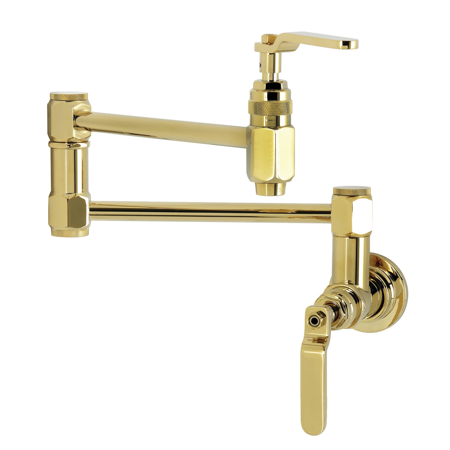 Kingston Sona KS5102KL - Robinet de remplissage de pot de montage mural Whitaker 1 trou, laiton poli