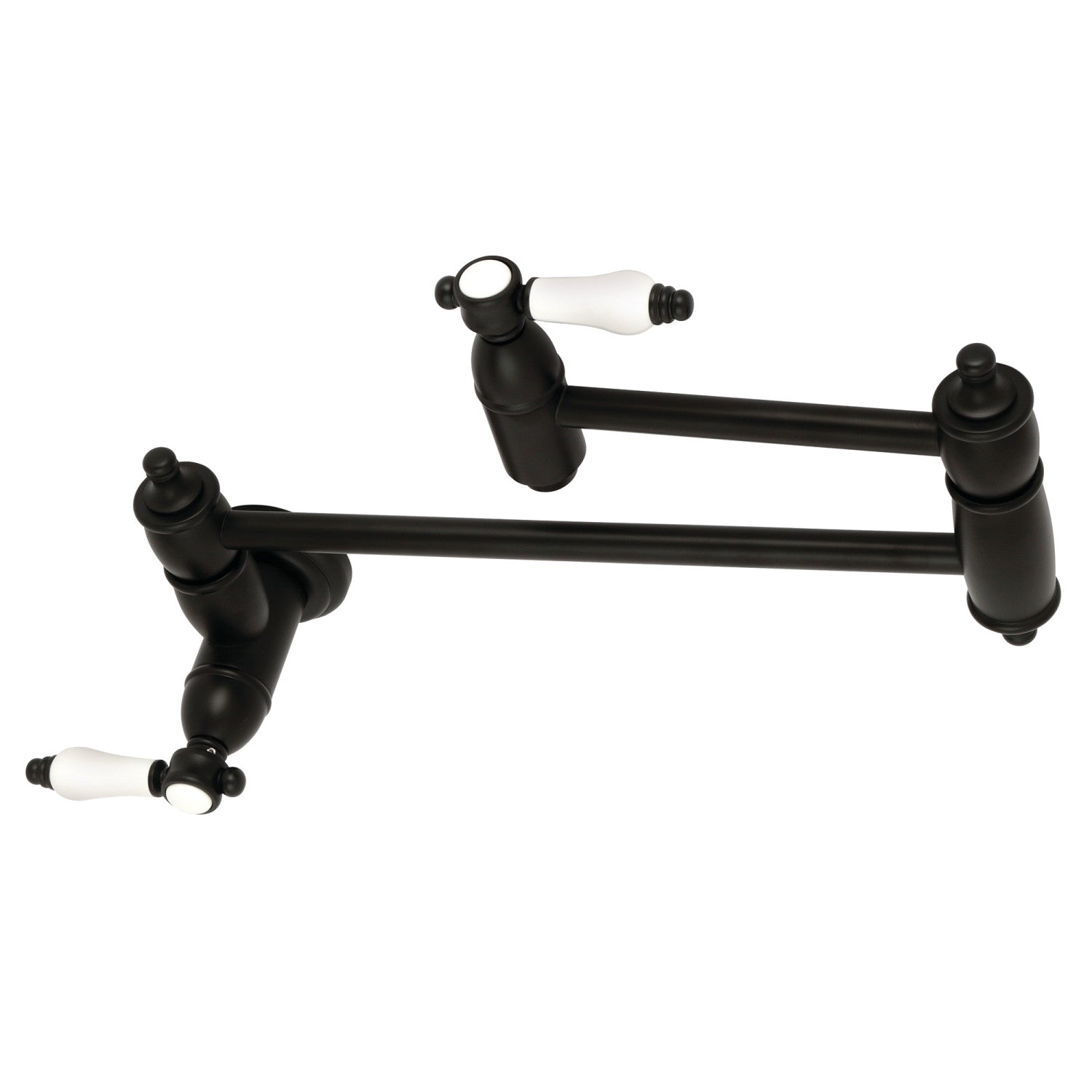Kingston Heirloom KS3100BPL - Robinet de remplissage pour pot de montage mural Bel-Air 1 trou, noir mat