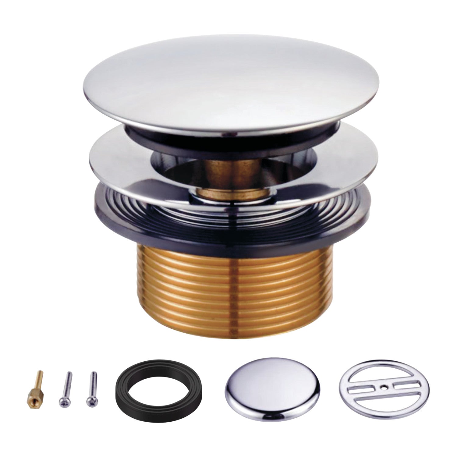 Kingston Sona KBU2001 - Eugene Toe Touch Tub Drain Conversion Kit, Polished Chrome