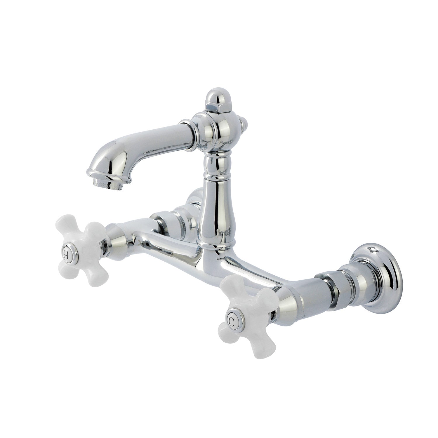 Kingston Heirloom KS7251PX - Robinet de salle de bains à double poignée de pays anglais 2 trous, chrome poli