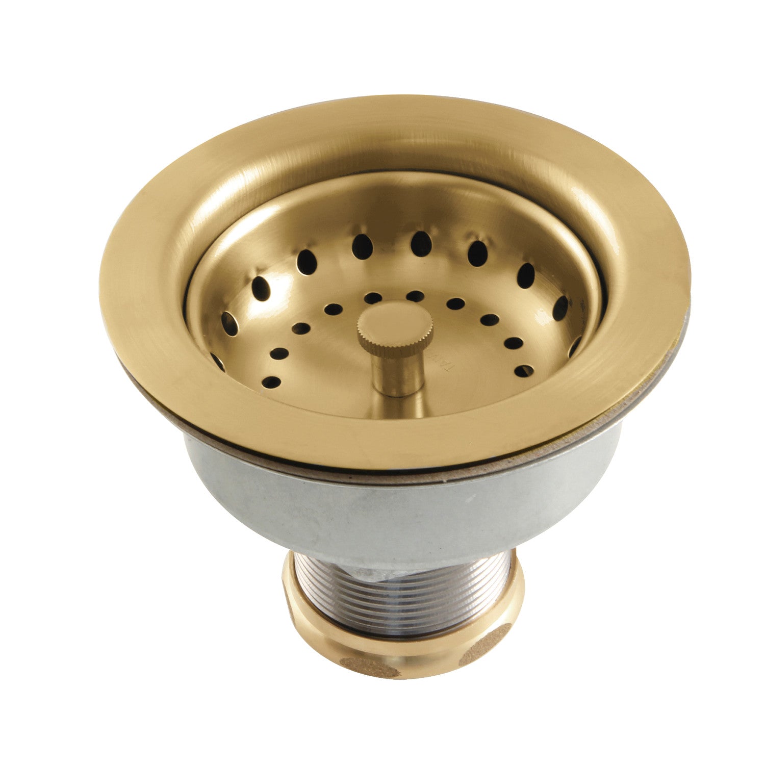 Kingston Tacoma K112BB 3-1/2 Inch Kitchen Sink Basket Strainer Only, Brushed Brass
