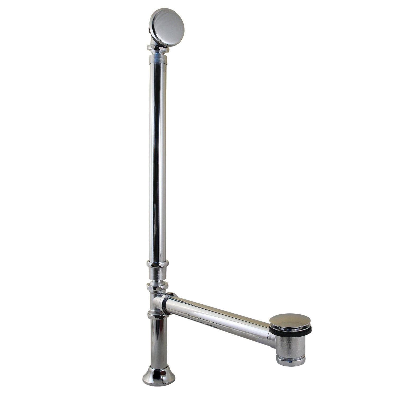Kingston Sona CC2711 - Vintage Swivel Ball Toe Touch Tub Waste and Overflow, Polished Chrome