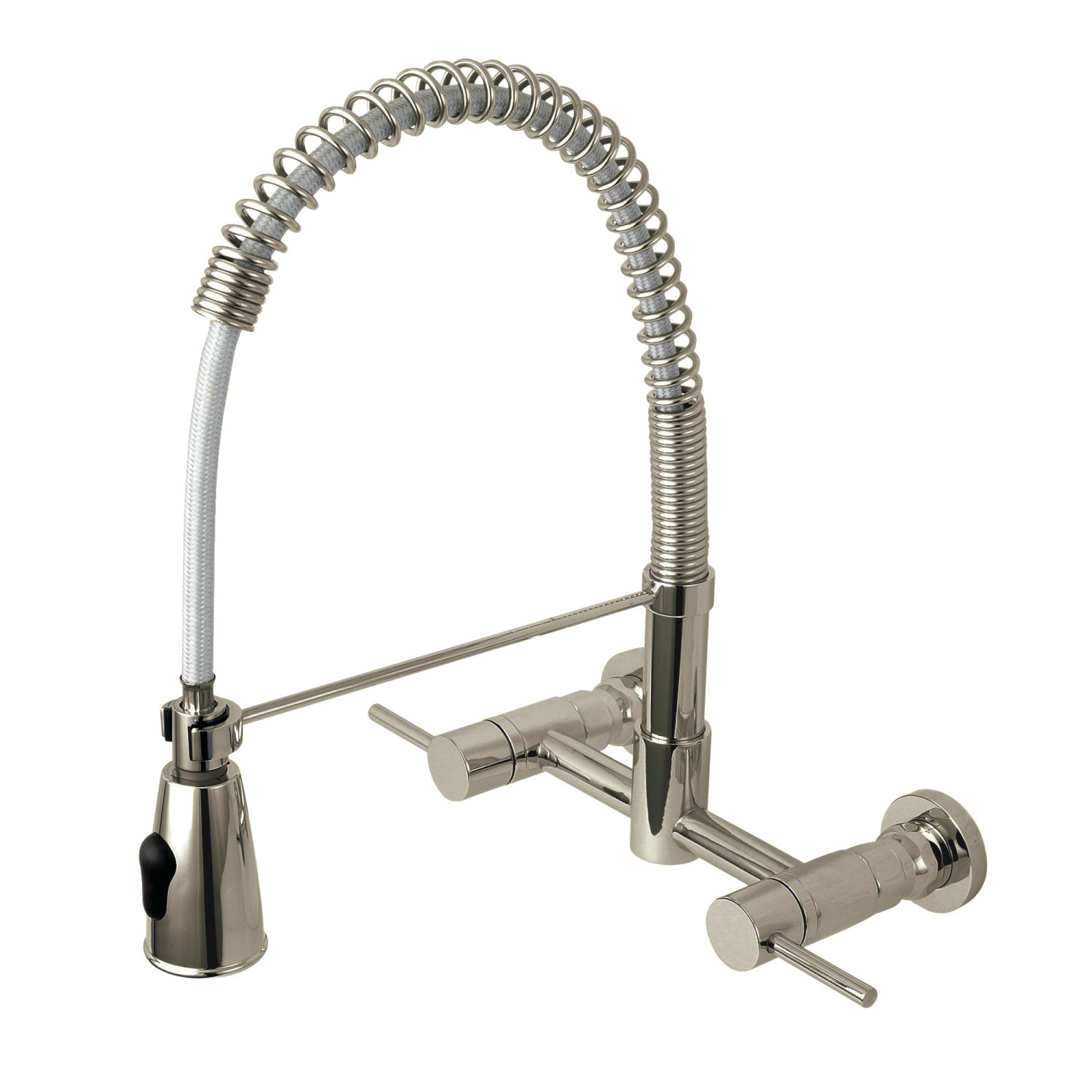 Kingston Sona GS8288DL - Concord Double-Handle 2 trous Robinet de cuisine pré-rouleau, Nickel brossé