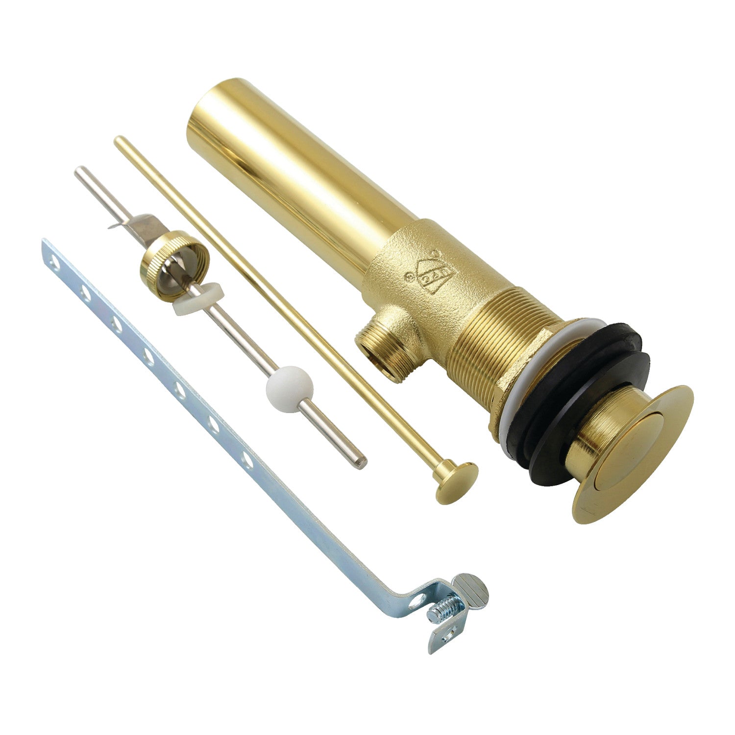 Kingston Made To Match KB1112 Brass Pop-Up Bathroom Sink Drain with Overflow, 22 Gauge, Polished Brass