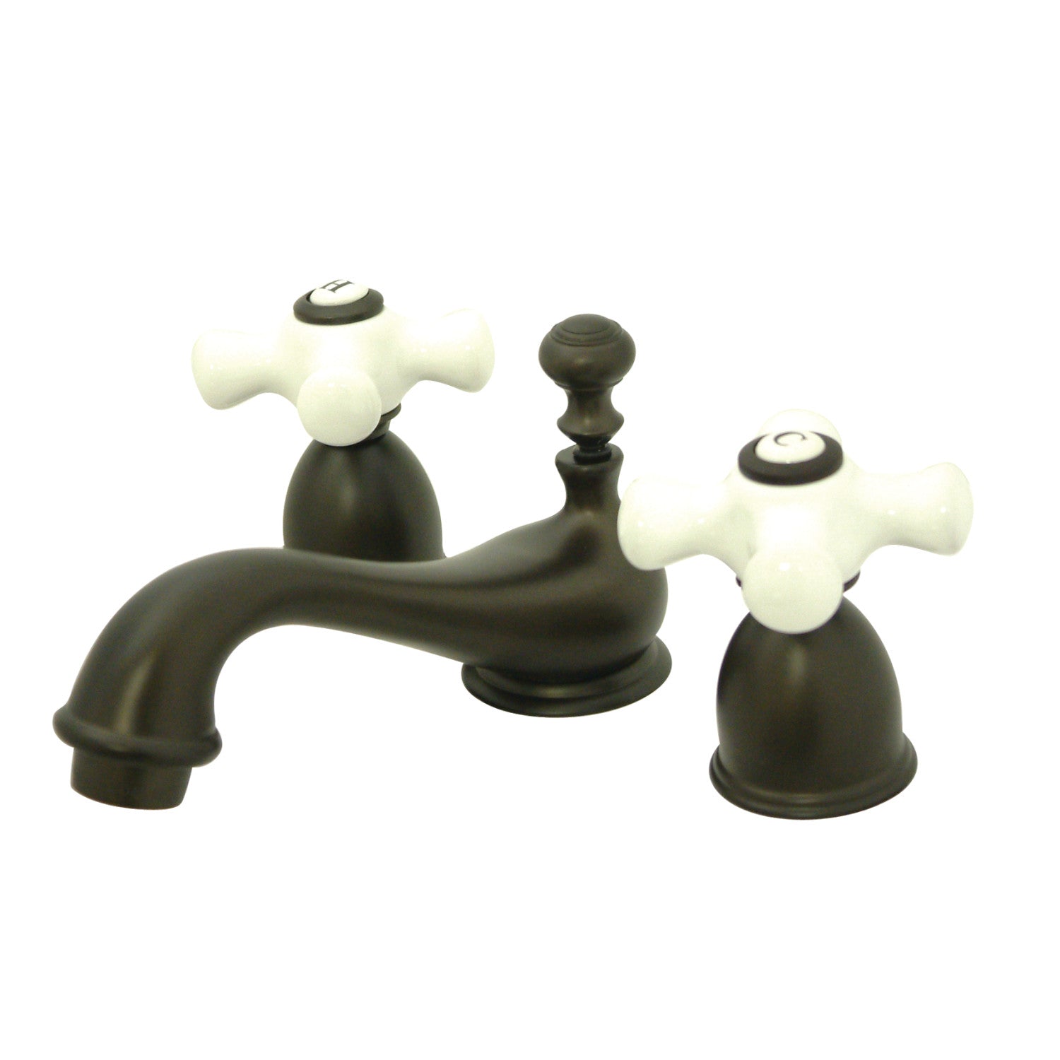 Kingston Heirloom KS3955PX - Robinet de salle de bains mini-épais avec couvercle en laiton, bronze frotté à l'huile