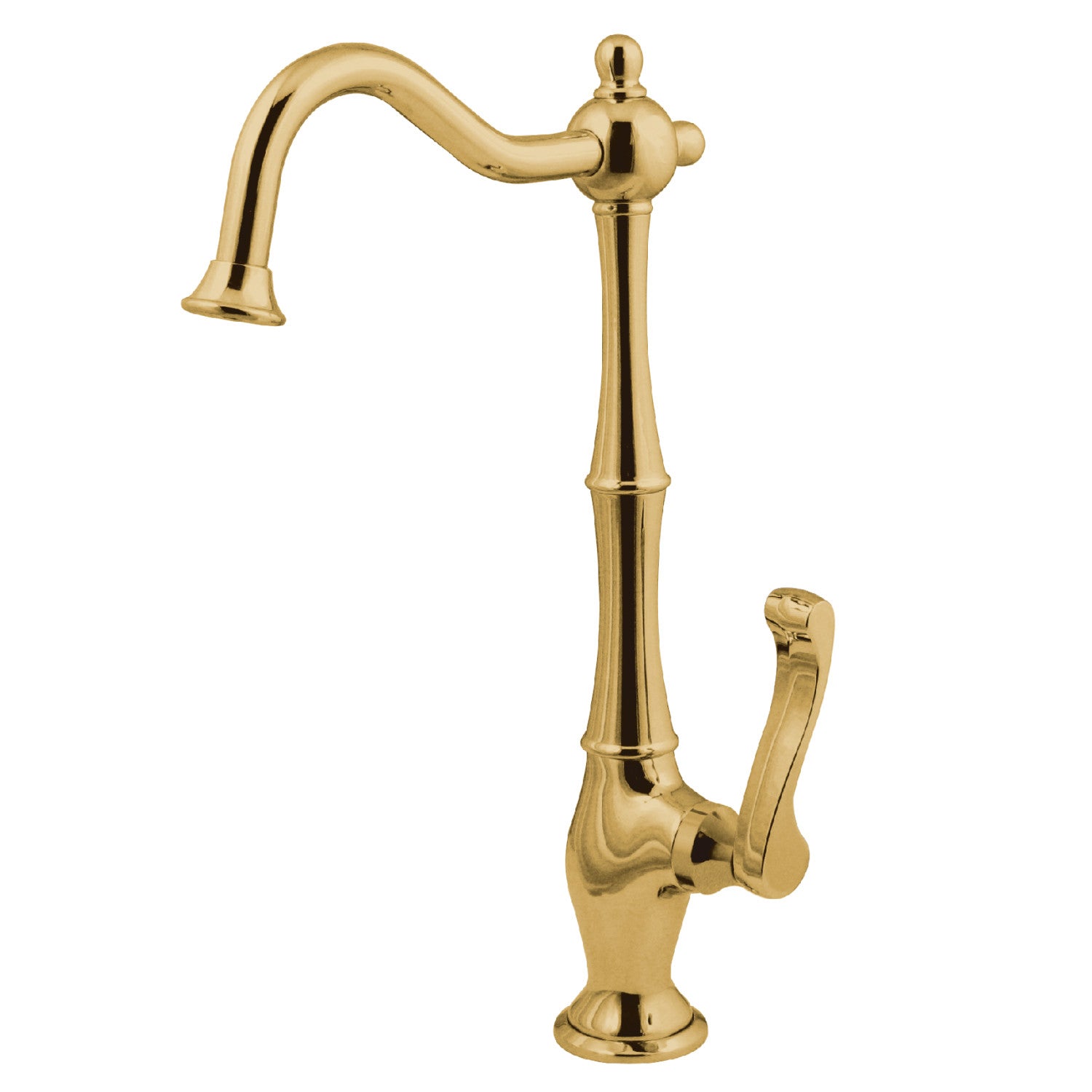 Kingston Heirloom KS1192FL - Robinet de filtration d'eau à une poignée Royale 1 trou, laiton poli