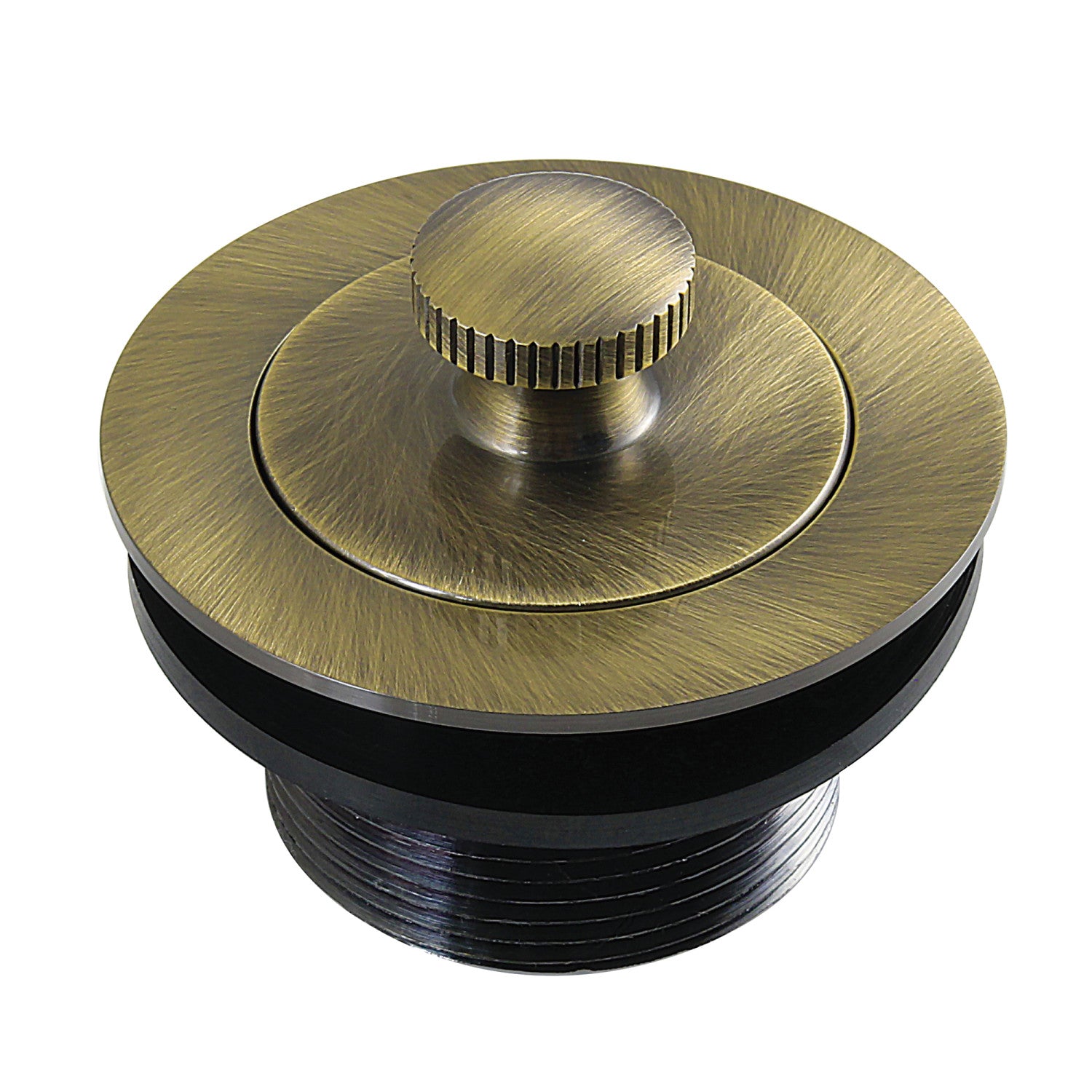 Kingston Heirloom DLT2083 1-1/2-Inch Brass Lift & Lock Bathtub Drain, Antique Brass