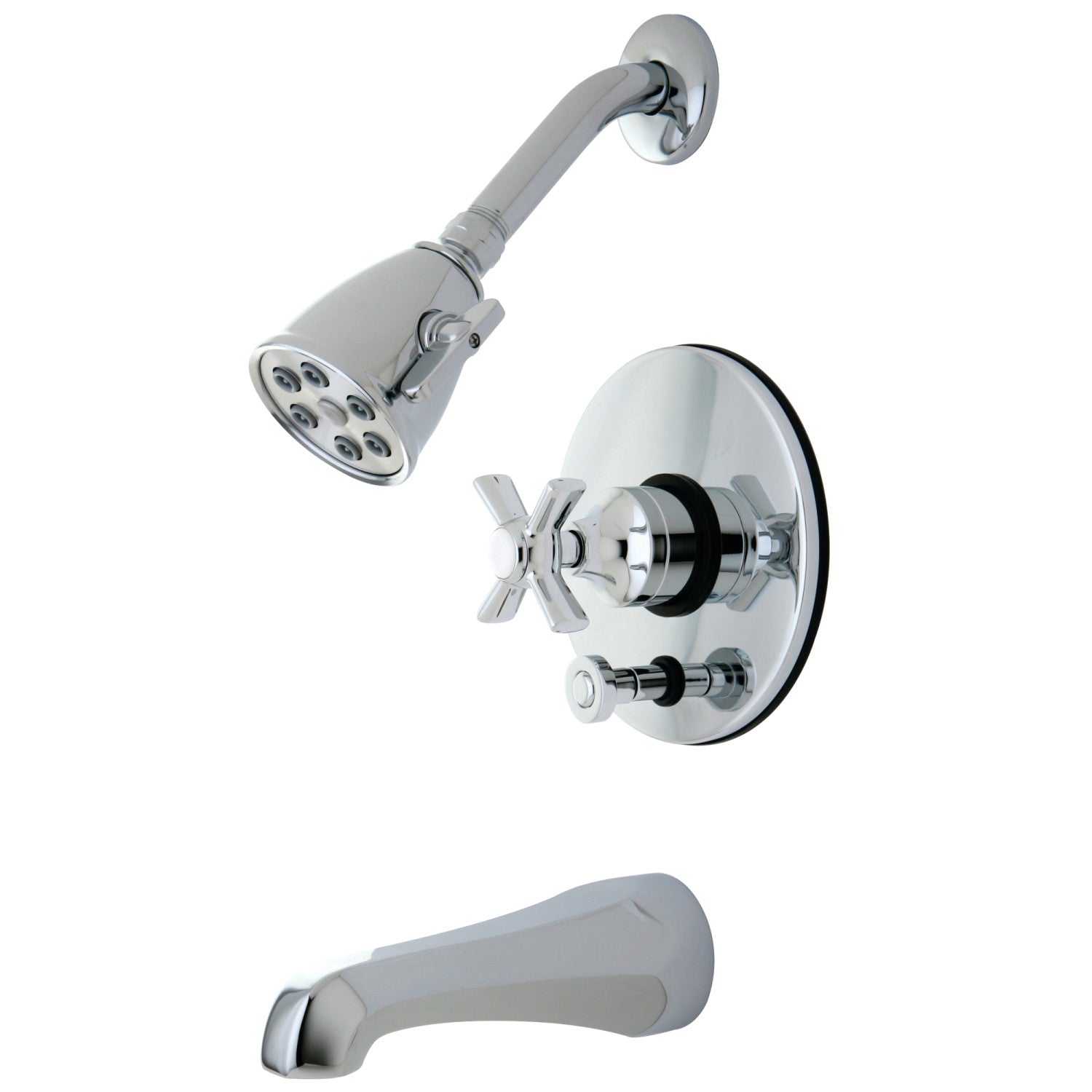 Kingston Millennium VB86910ZX Robinet de baignoire et de douche à pression équilibrée à une poignée, chrome poli