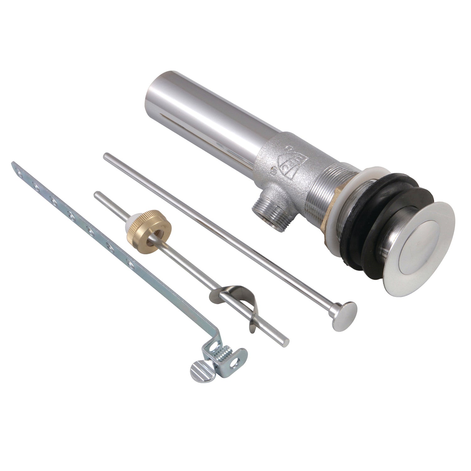 Kingston Trimscape KB1001 Brass Pop-Up Bathroom Sink Drain with Overflow, 22 Gauge, Polished Chrome