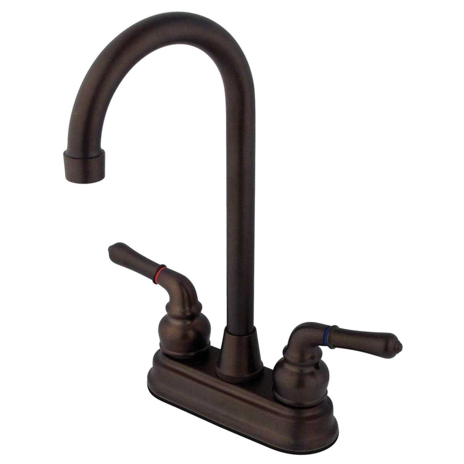 Kingston Tulare KB495 - Robinet de bar à deux poignées Magellan 2 trous, bronze huilé