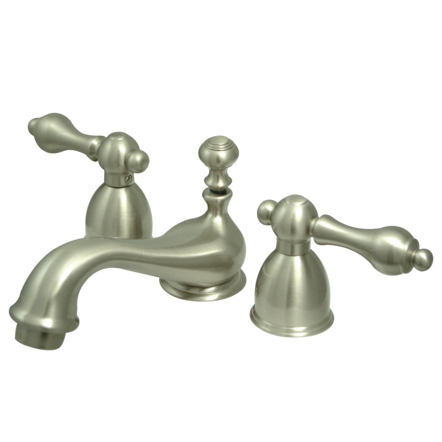 Kingston Heirloom KS3958AL - Robinet de salle de bains mini-épais avec couvercle en laiton, nickel brossé