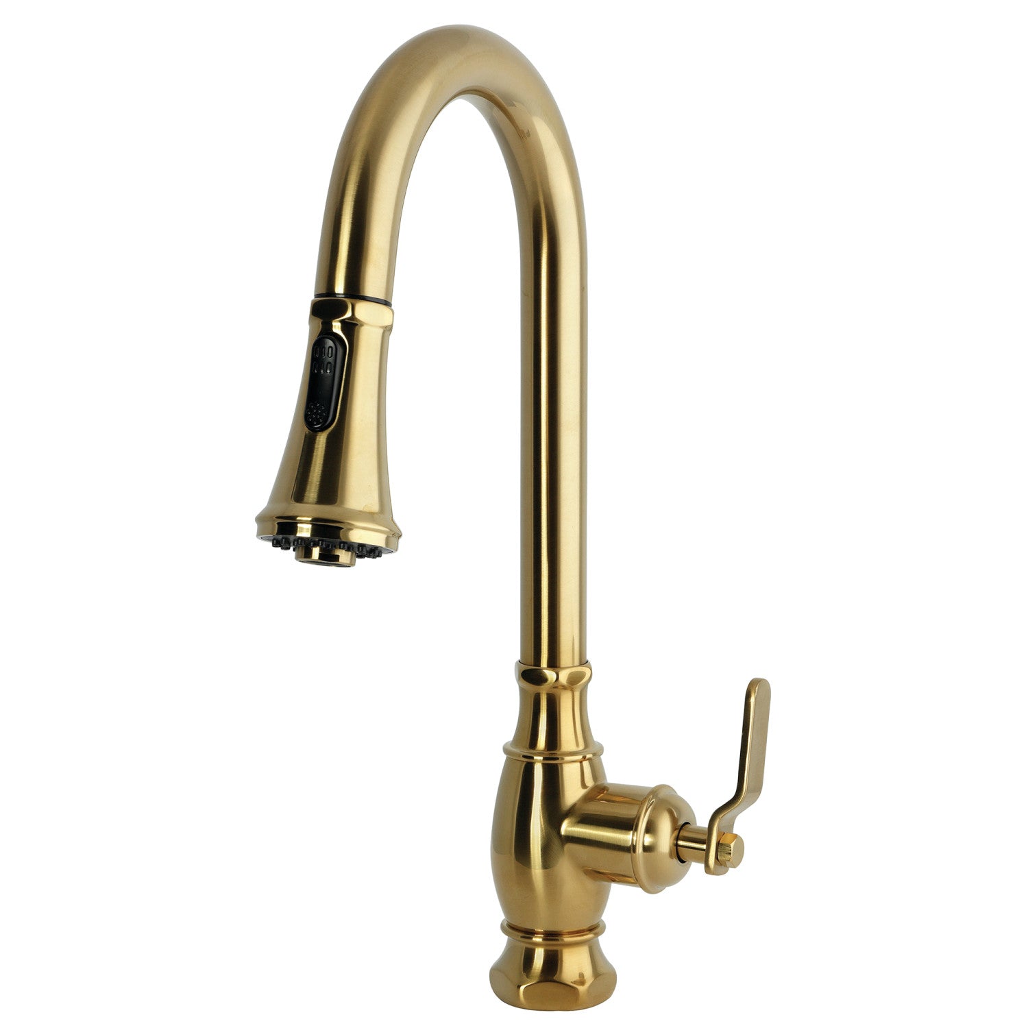 Kingston Whitaker LS8693KL Single-Handle Pull-Down Kitchen Faucet, Brushed Brass