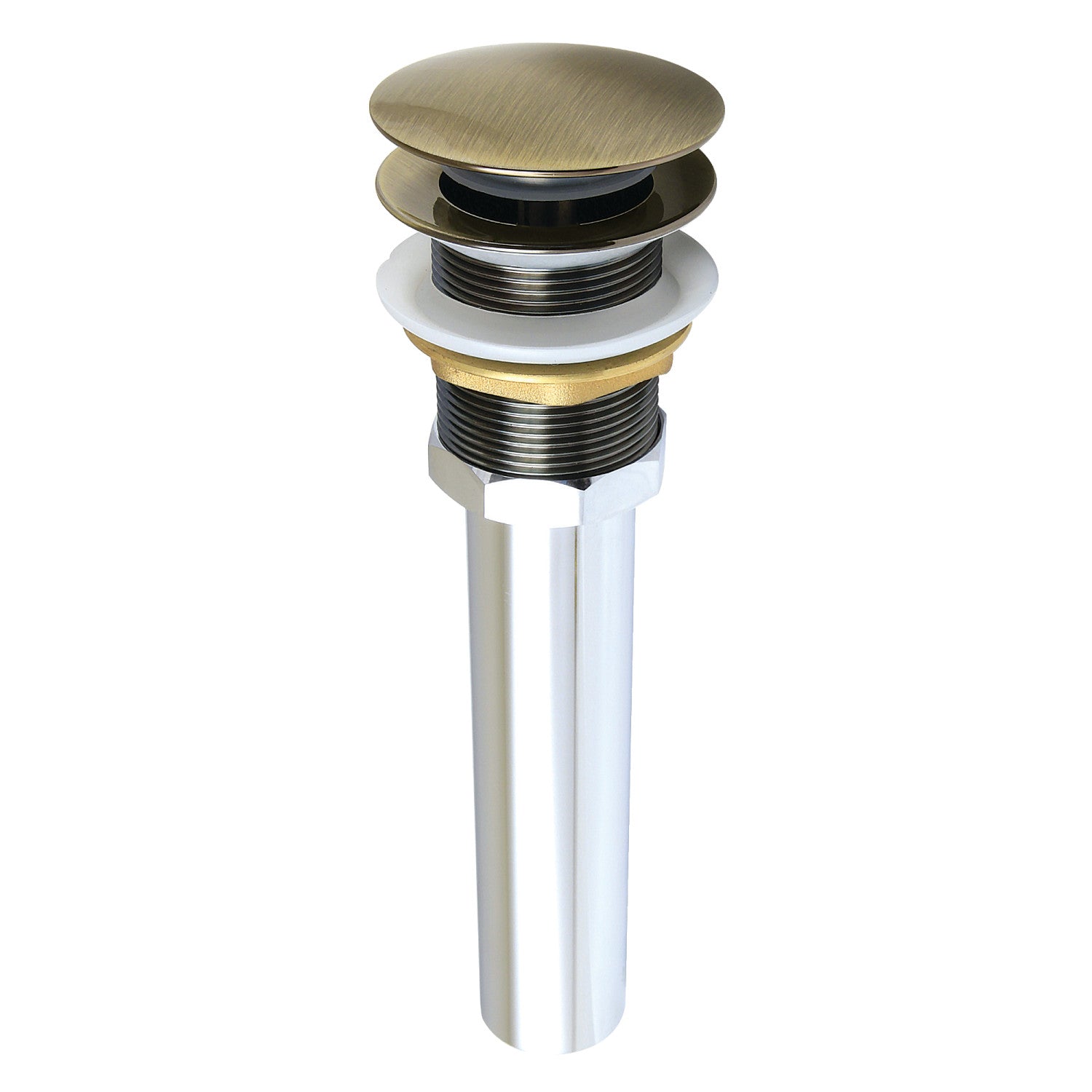 Kingston Sona GCL112AB - Trimscape Brass Pop Up Drain for Cast Iron Utility Sink, Antique Brass