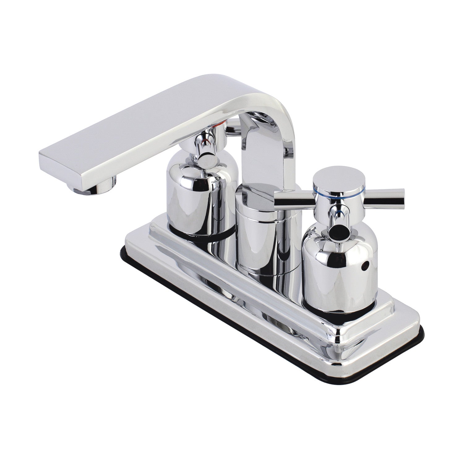 Kingston Sona KB8461DX - Concord Double-Handle 3 trous montage sur plage 4-Inch Centerset Robinet de salle de bains avec Push-Up à tirette, Chrome poli