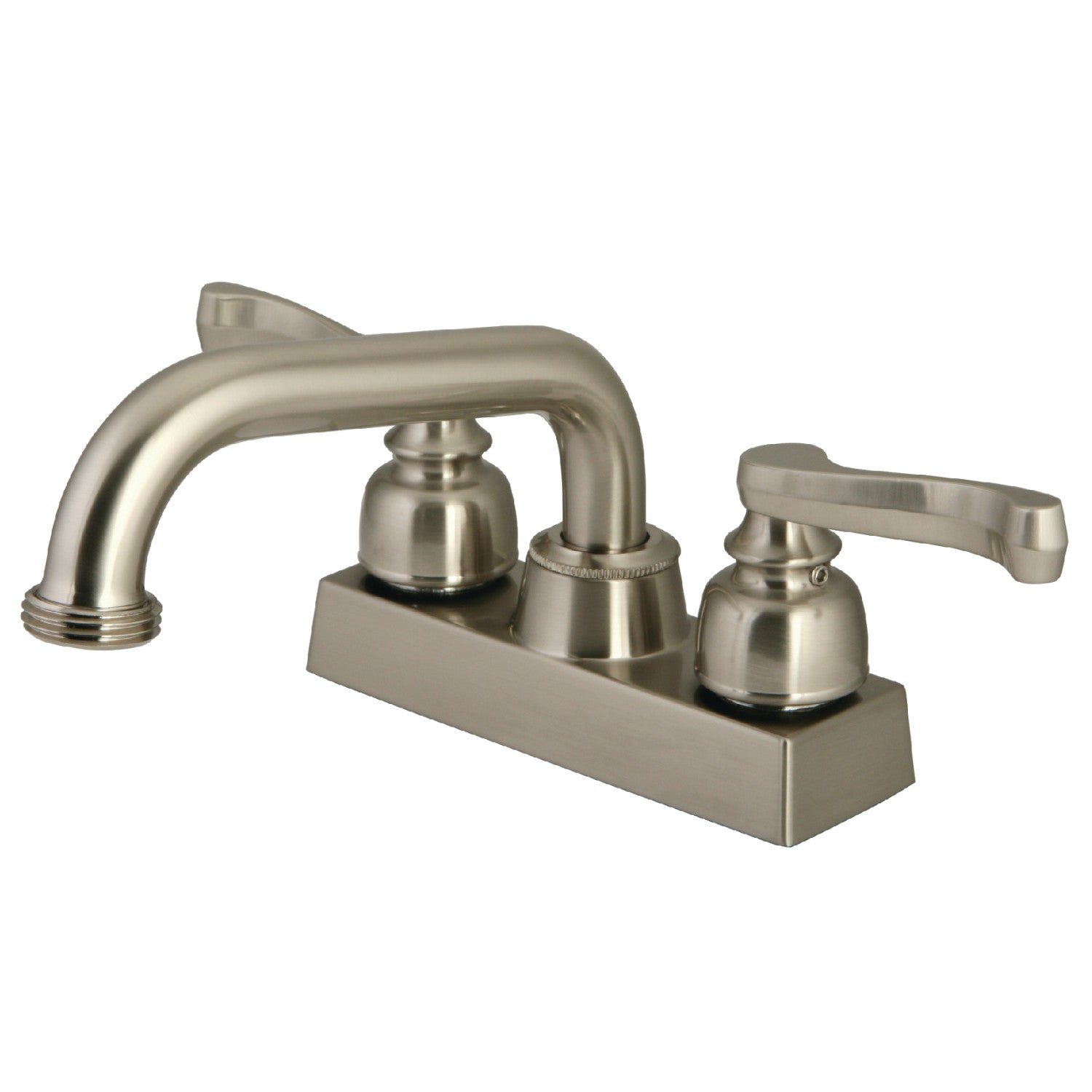 Kingston Tulare KB2478FL Robinet de lessive à double poignée 2 trous, Nickel brossé