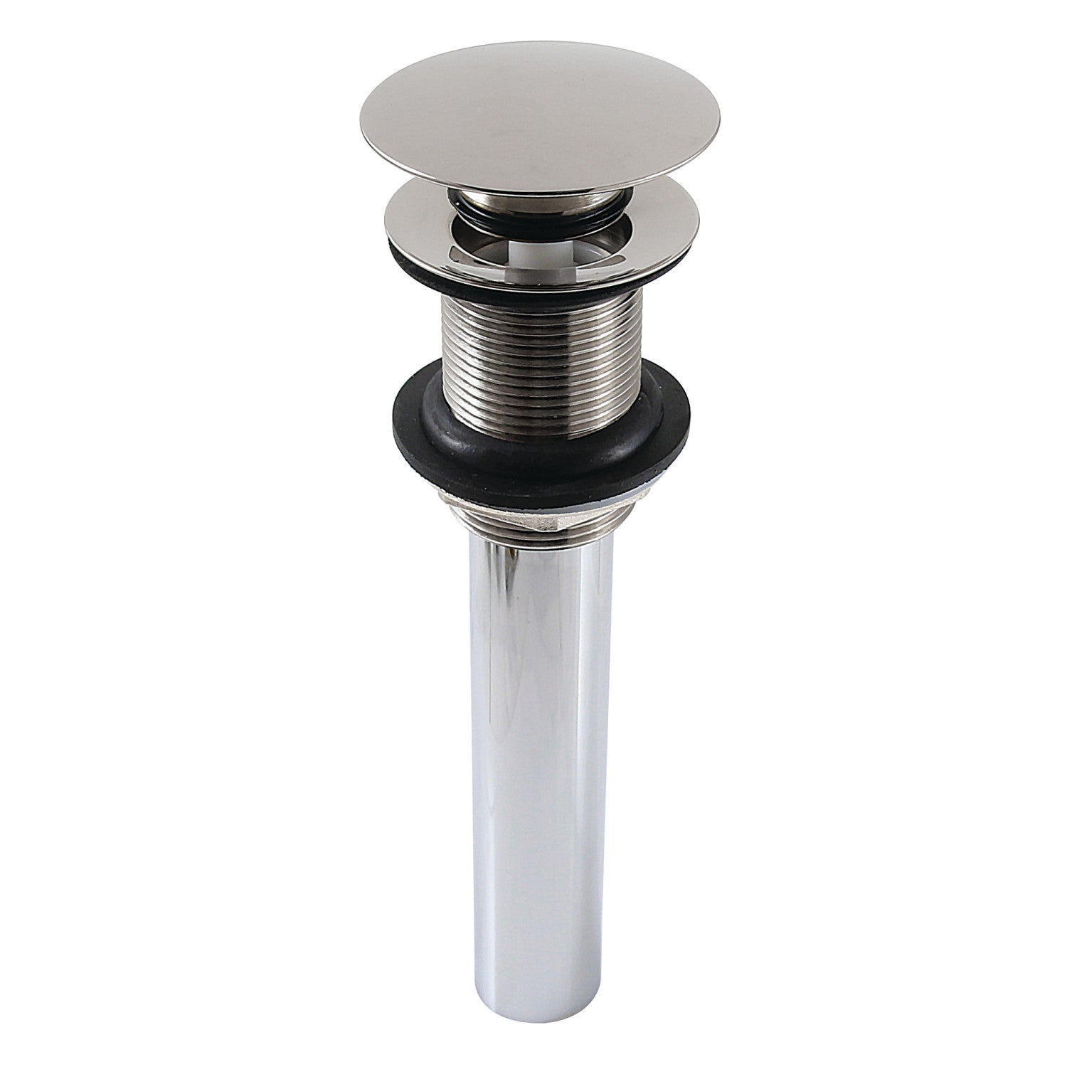 Kingston Sona EV7006 - Trimscape Brass Push Pop-Up Bathroom Sink Drain without Overflow, 22 Gauge, Polished Nickel