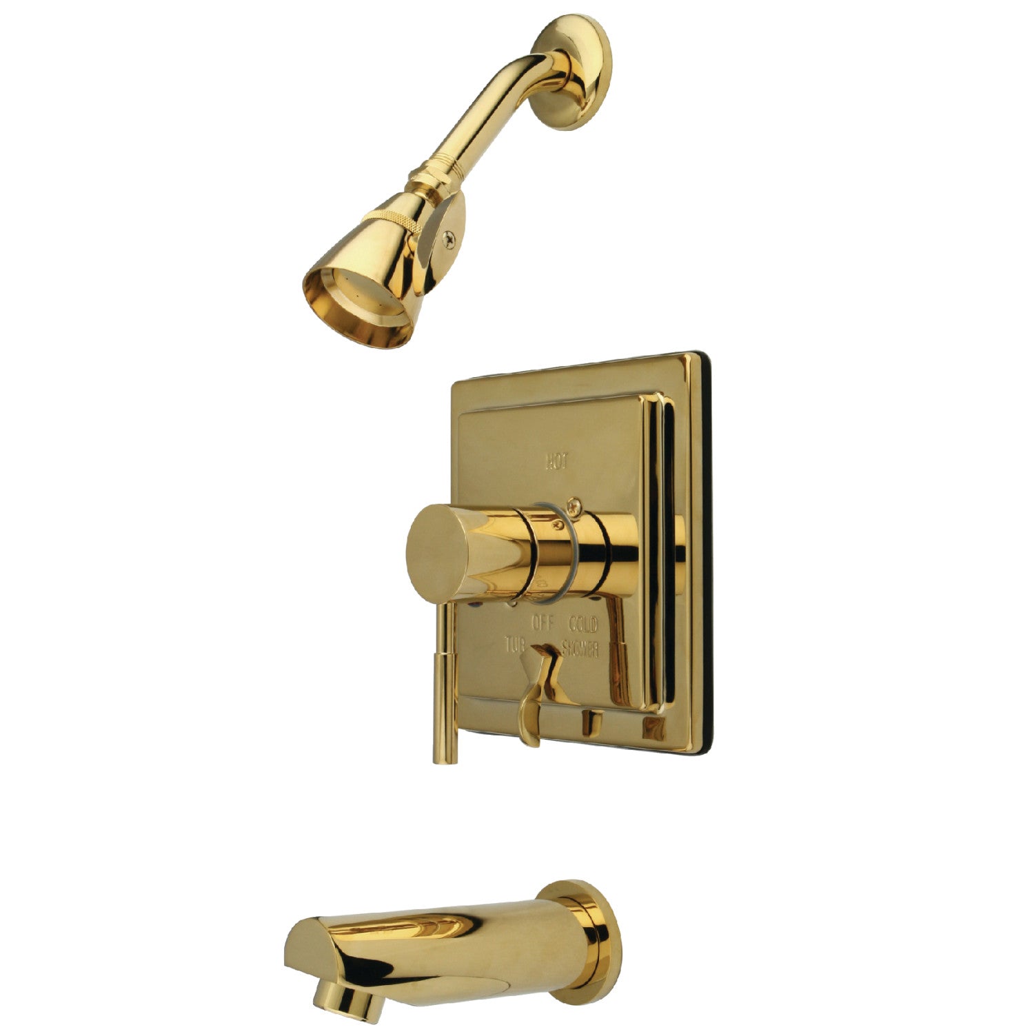 Kingston Sona KB86520DL - Robinet de baignoire et de douche à pression monomanche Concord, laiton poli