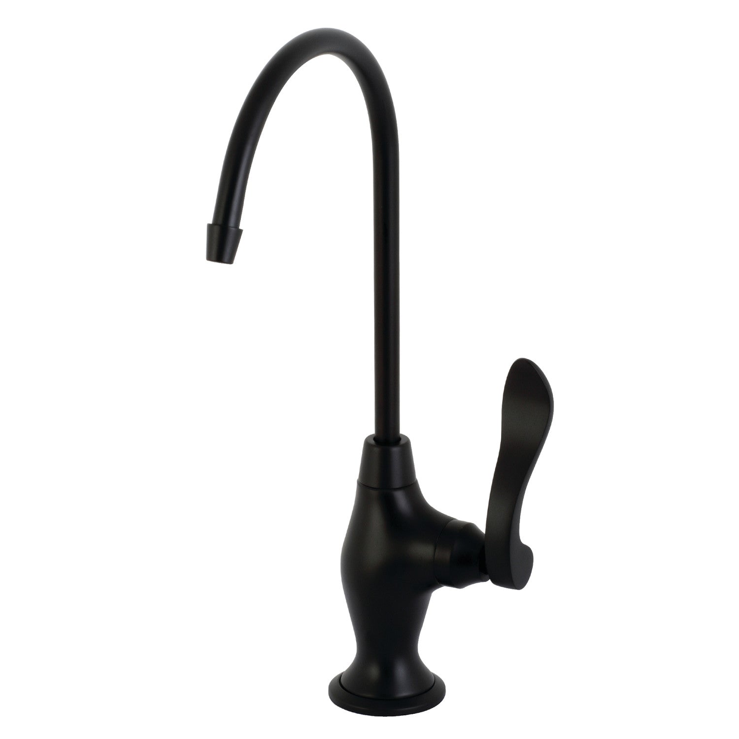 Kingston Tulare KS3190NFL - NuWave Robinet de filtration d'eau à une poignée française 1 trou, noir mat