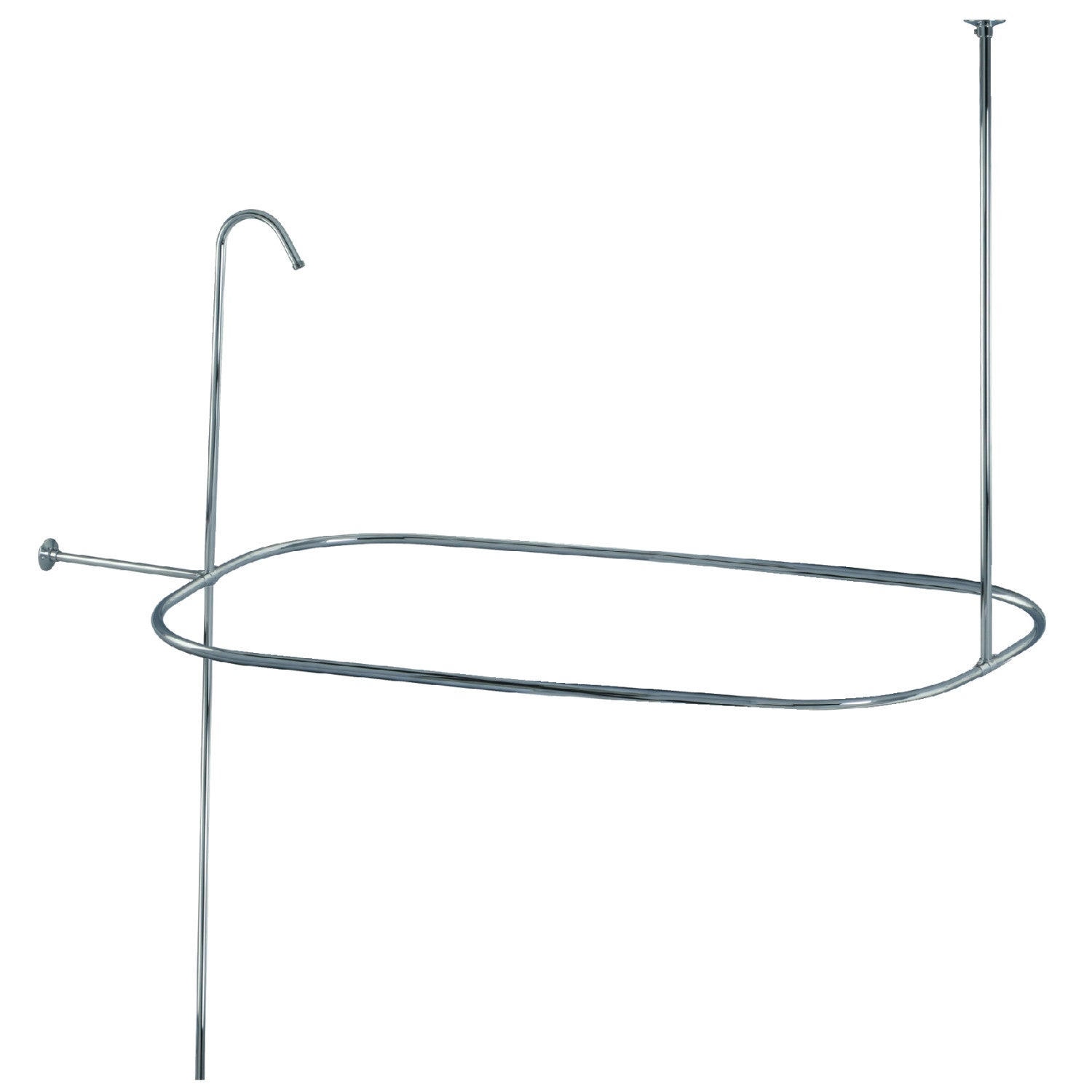 Kingston Vintage ABT1040-1 62-Inch Shower Riser with Rectangular Enclosure, Polished Chrome