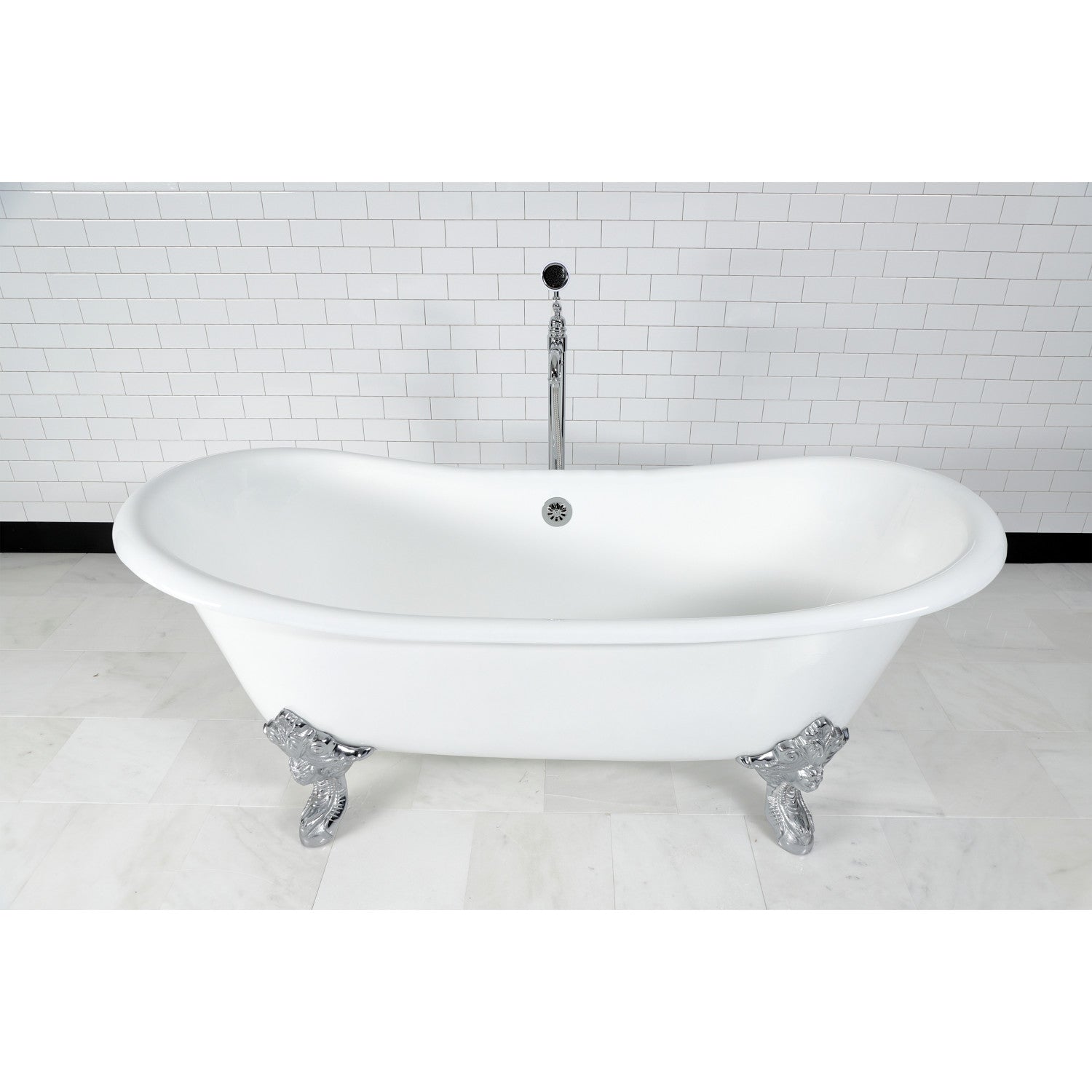 Kingston Heirloom CC2081 - Vintage Brass Lift and Turn Tub Waste and Overflow, Polished Chrome