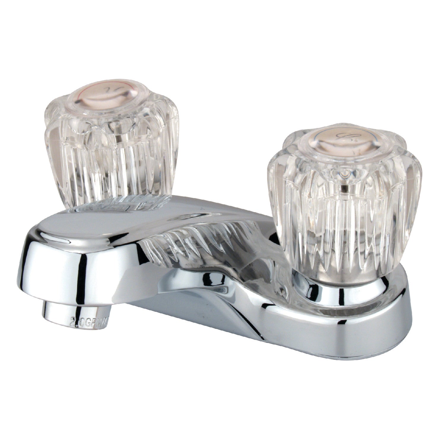 Kingston Tulare KB161LP - Americana Double-Handle 3-Hole Deck Mount 4-Inch Centerset Bathroom Faucet, Polished Chrome