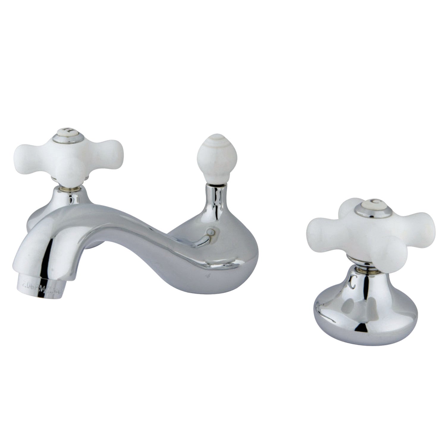 Kingston Heirloom KS941CX Robinet de salle de bain à deux poignées 3 trous avec drain à tirette ABS, chrome poli