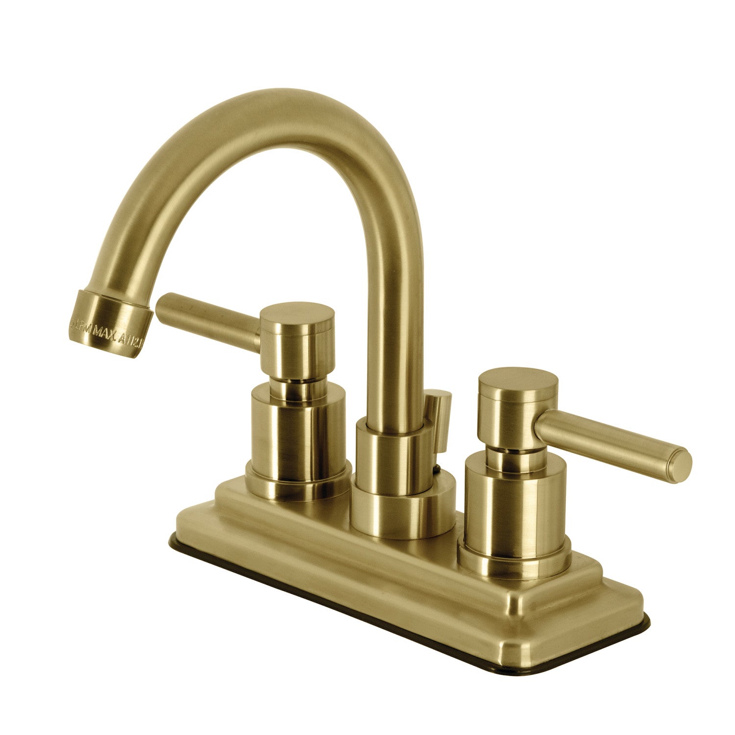 Kingston Sona KS8667DL - Concord Double-Handle 3 trous montage sur plage 4-Inch Centerset Robinet de salle de bains avec laiton à tirette, laiton brossé