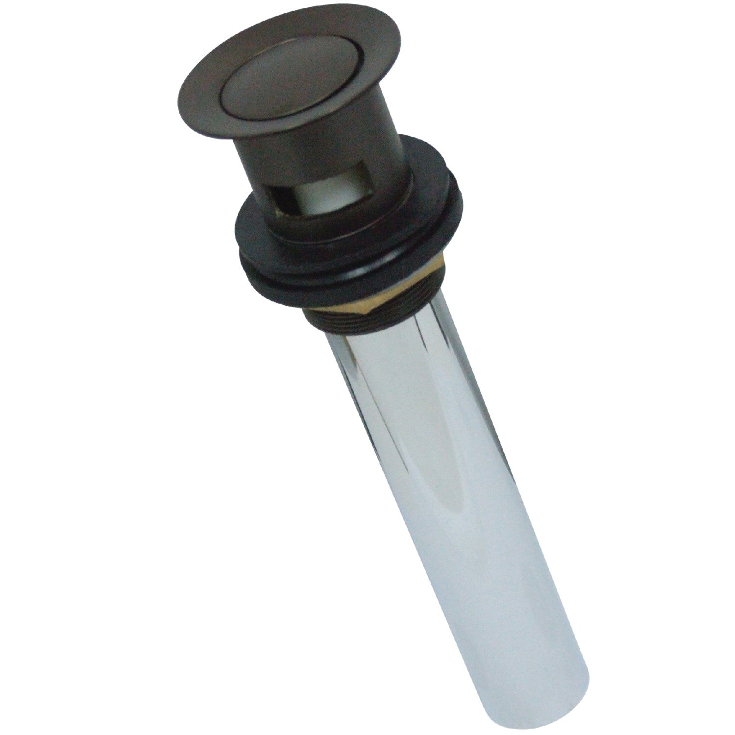 Kingston Trimscape KB8105 Brass Push Pop-Up Bathroom Sink Drain with Overflow, 22 Gauge, Oil Rubbed Bronze