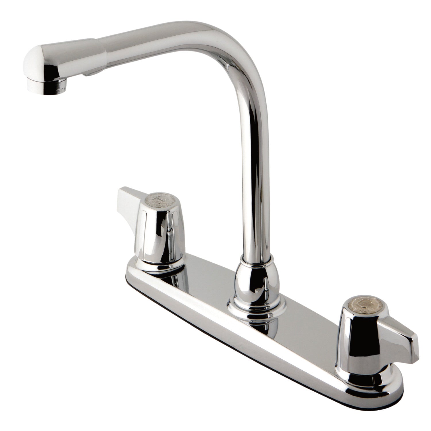 Kingston Tulare KB741 Robinet de cuisine central à deux poignées 2 trous 8, chrome poli