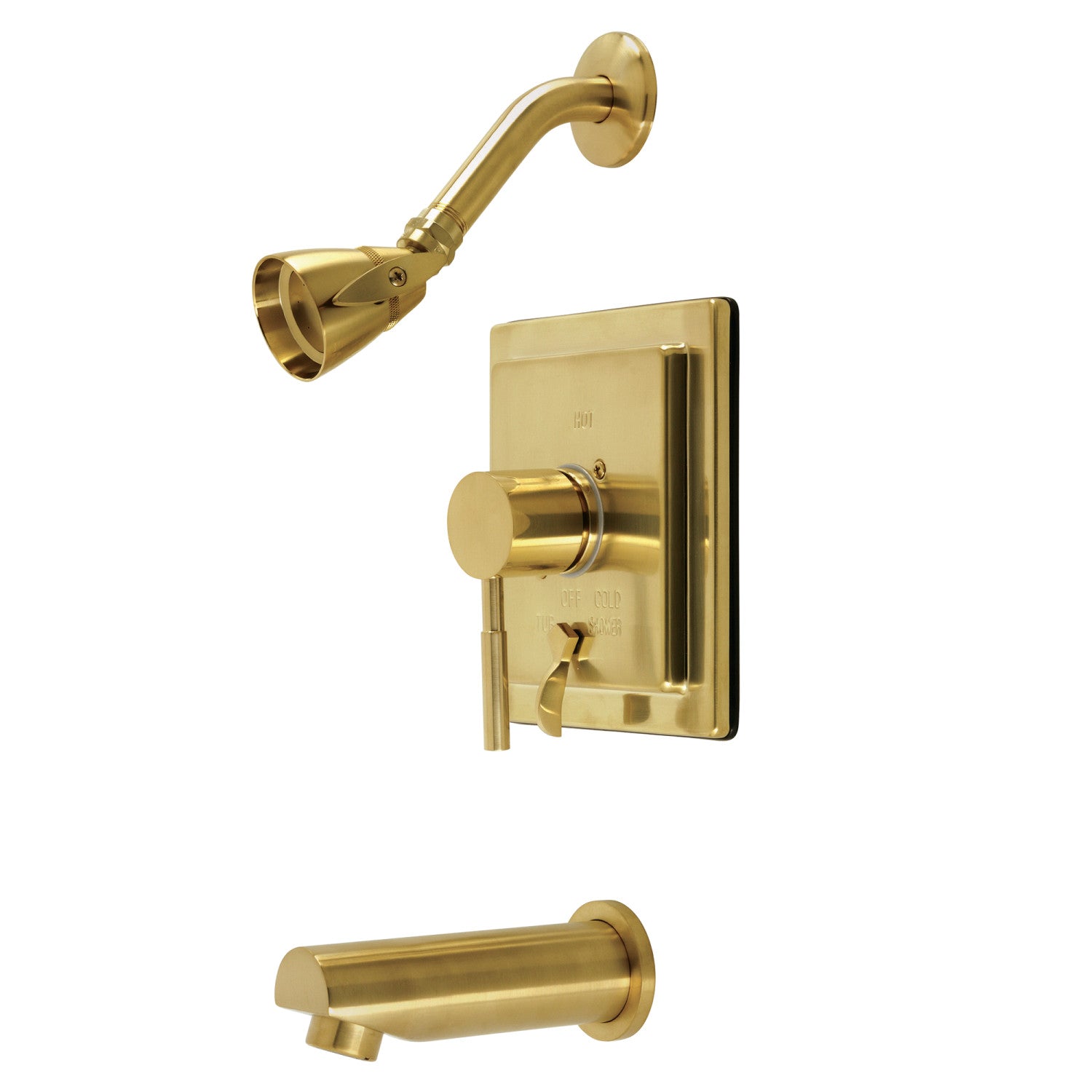 Kingston Sona KB86570DL - Robinet de baignoire et de douche à pression monomanche Concord, laiton brossé
