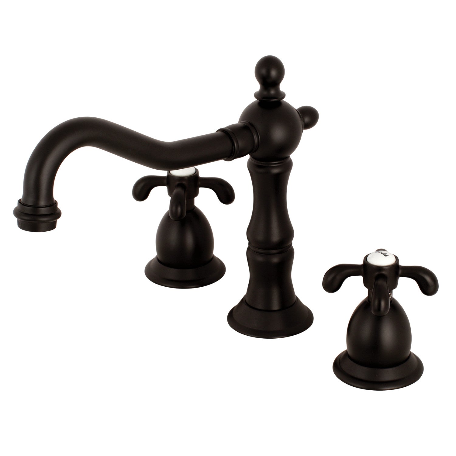 Kingston Heirloom KS1975TX - Robinet de salle de bain à deux poignées de pays français 3 trous