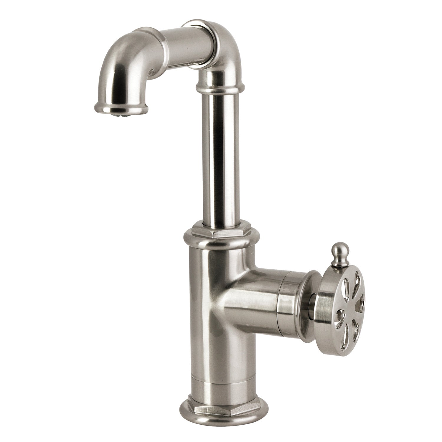 Kingston Belknap LS6008RX Robinet de salle de bains à une poignée 1 trou avec bonde à tirette, nickel brossé