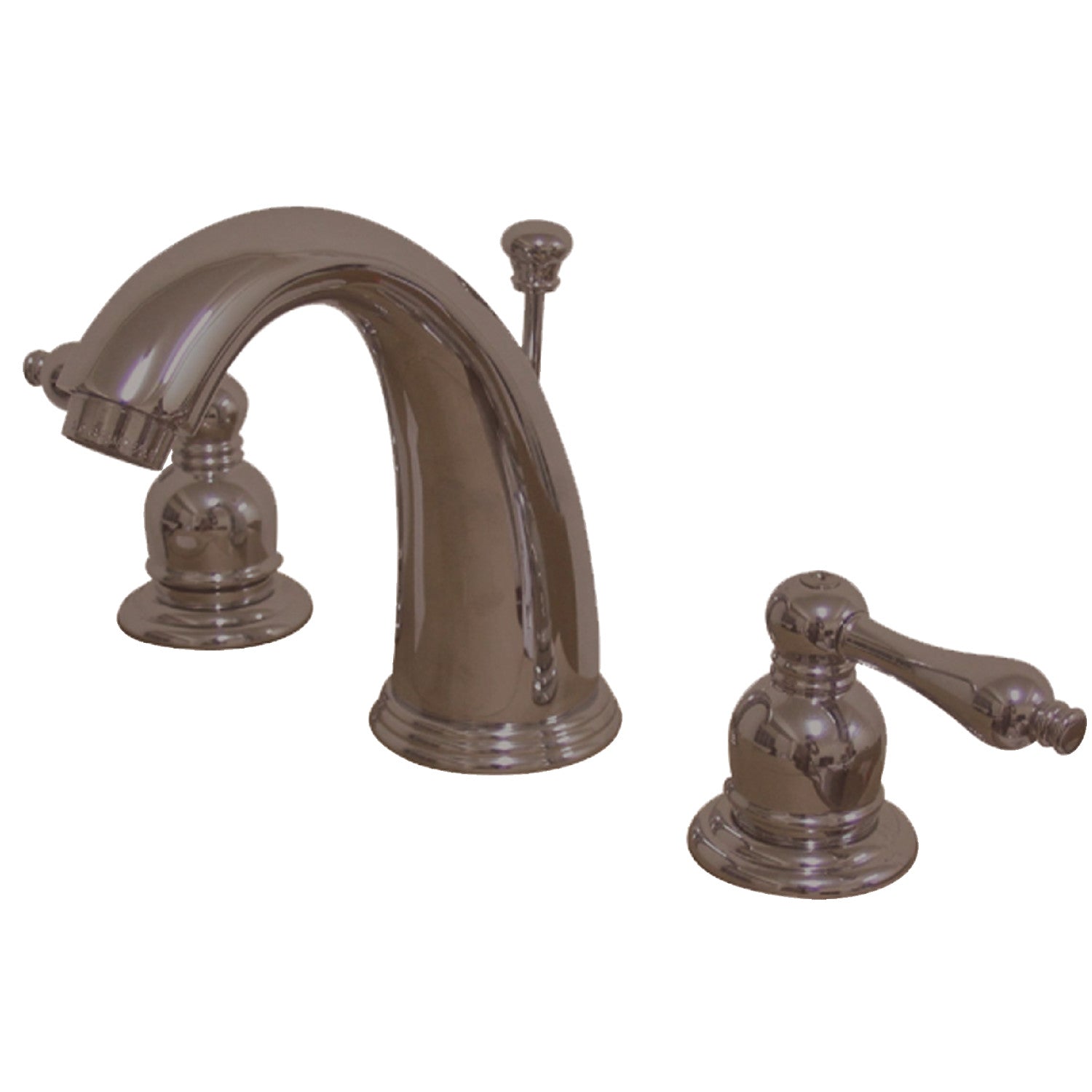 Kingston Heirloom KB985AL - Victorian à deux poignées 3 trous montage sur plage Robinet de salle de bain à entraxe large avec drain à tirette, huile frotté Bronze