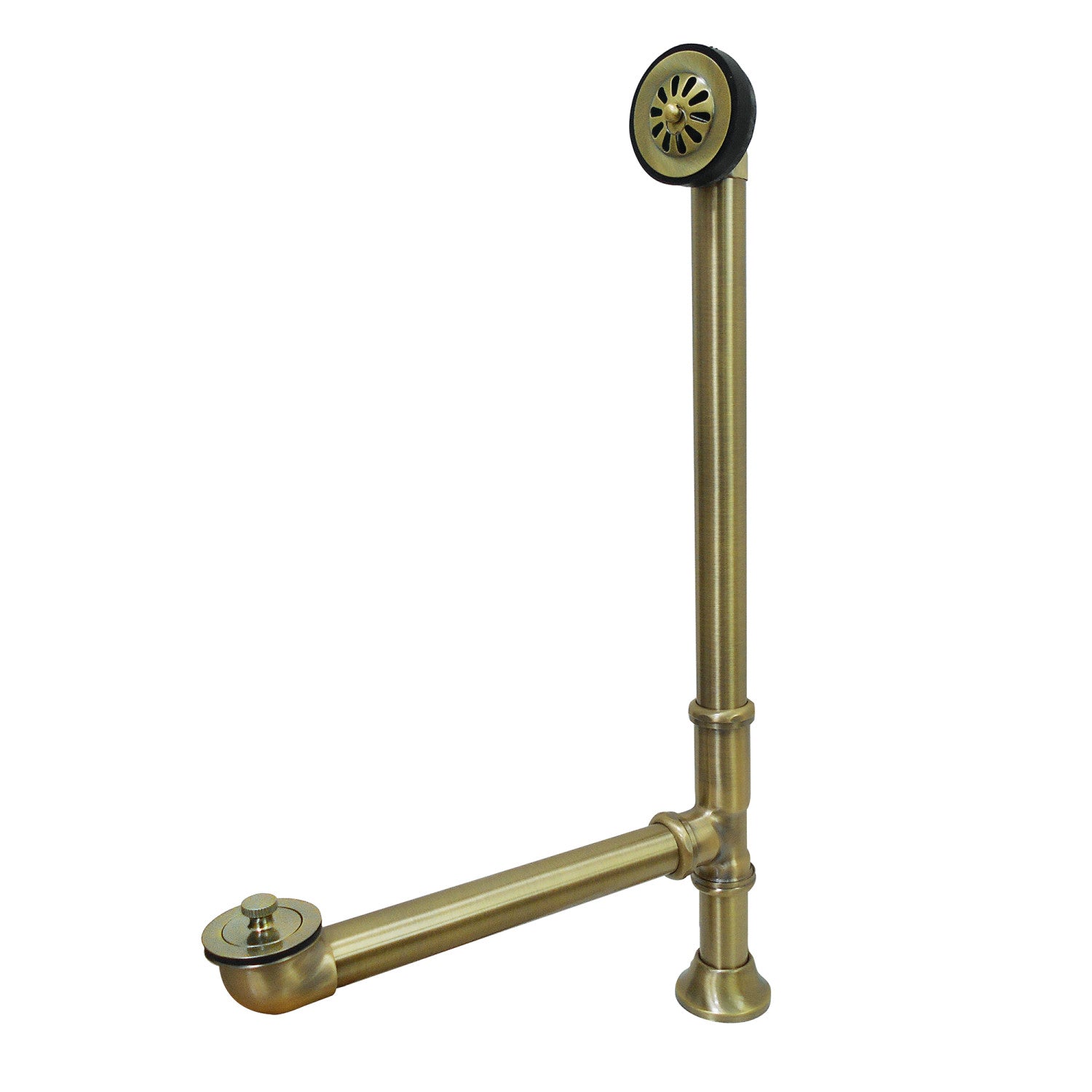 Kingston Heirloom CC2083 - Vintage Brass Lift and Turn Tub Waste and Overflow, Antique Brass