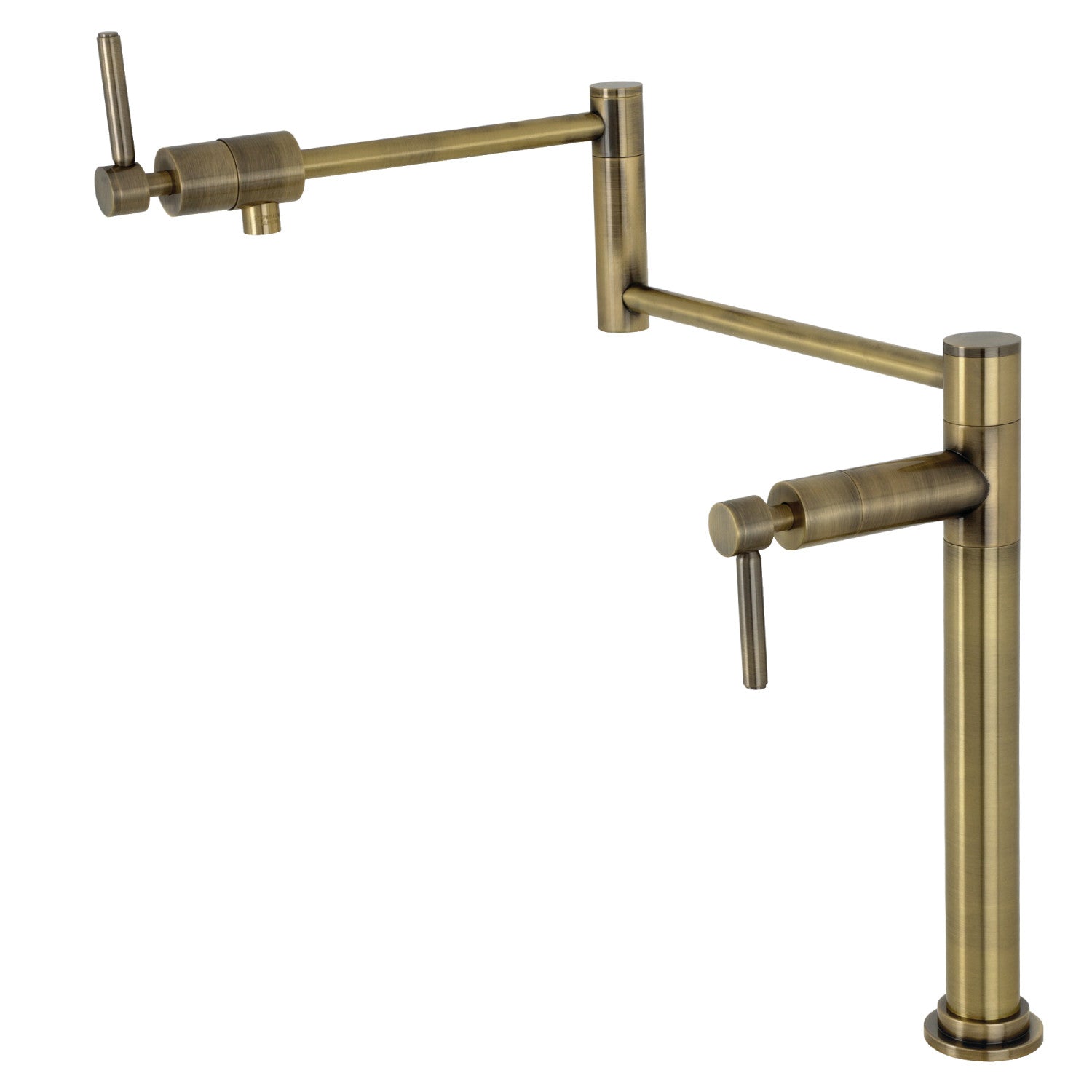 Kingston Sona KS4703DL - Concord 1 trou robinet de remplissage de pot de montage de plate-forme, laiton antique