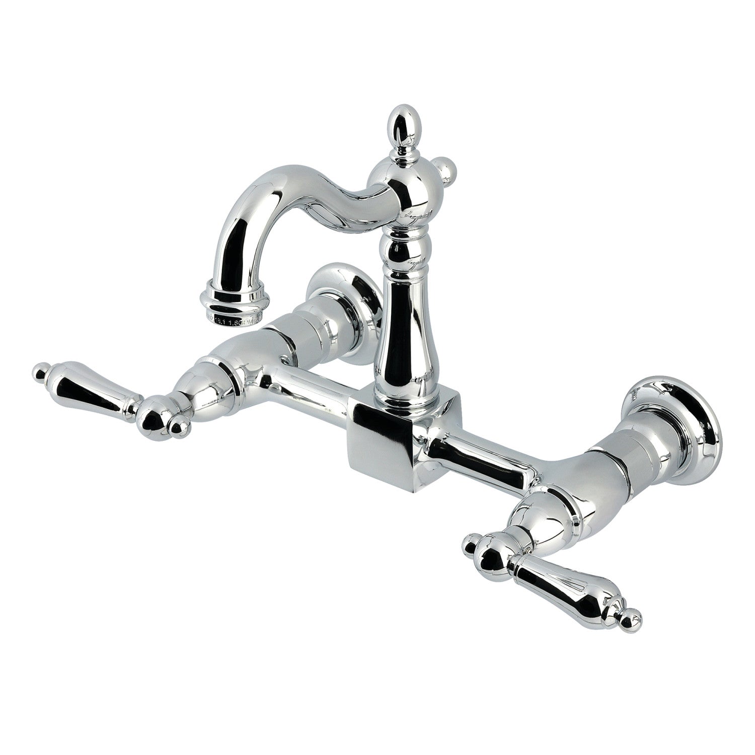 Kingston Heirloom KS2441AL - Robinet de cuisine à deux poignées Heritage 2 trous, chrome poli