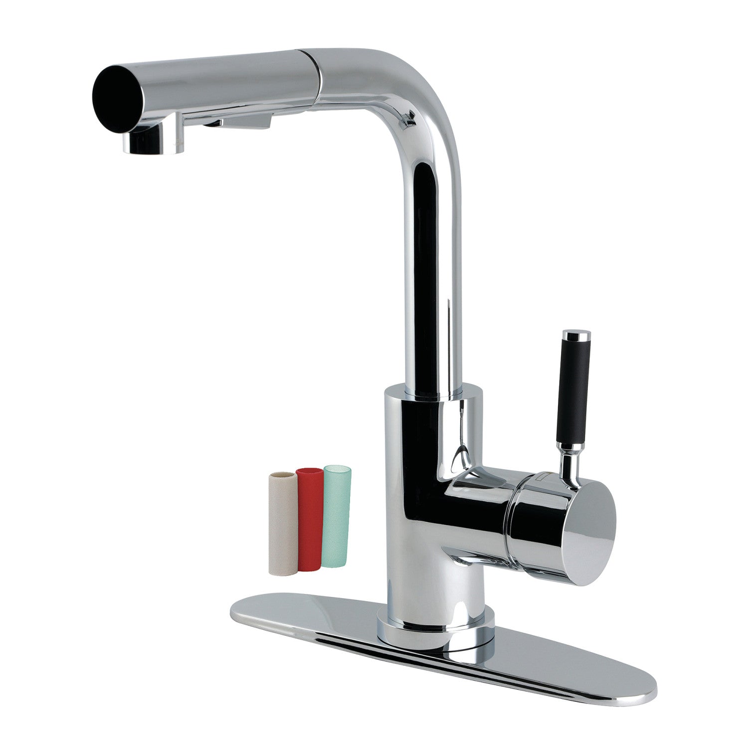 Kingston Kaiser LS2711DKL Robinet de cuisine à une poignée 1 trou pour grenadier, chrome poli