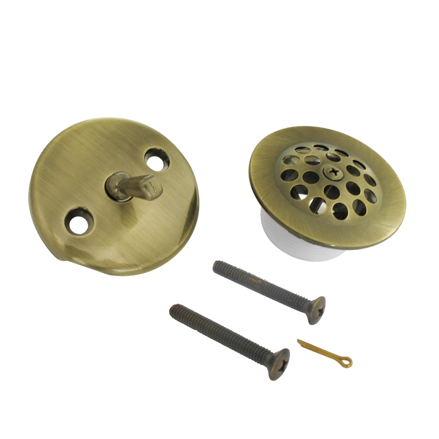 Kingston Tulare DTL5305A3 - Trimscape Zinc Alloy Trip Lever Tub Drain Conversion Kit, Antique Brass