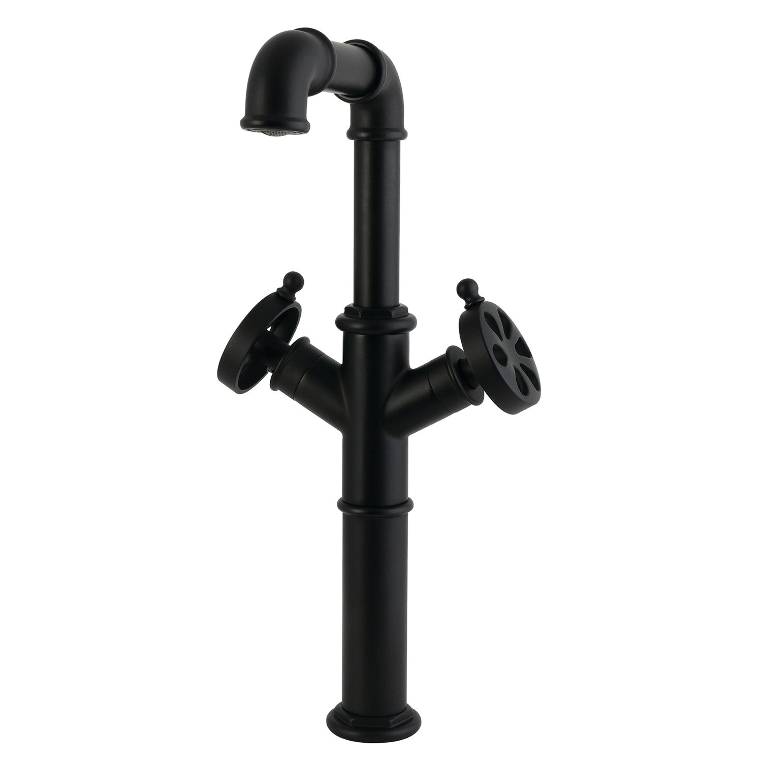 Kingston Belknap LS6600RX Robinet de bateau à deux poignées 1 trou, noir mat