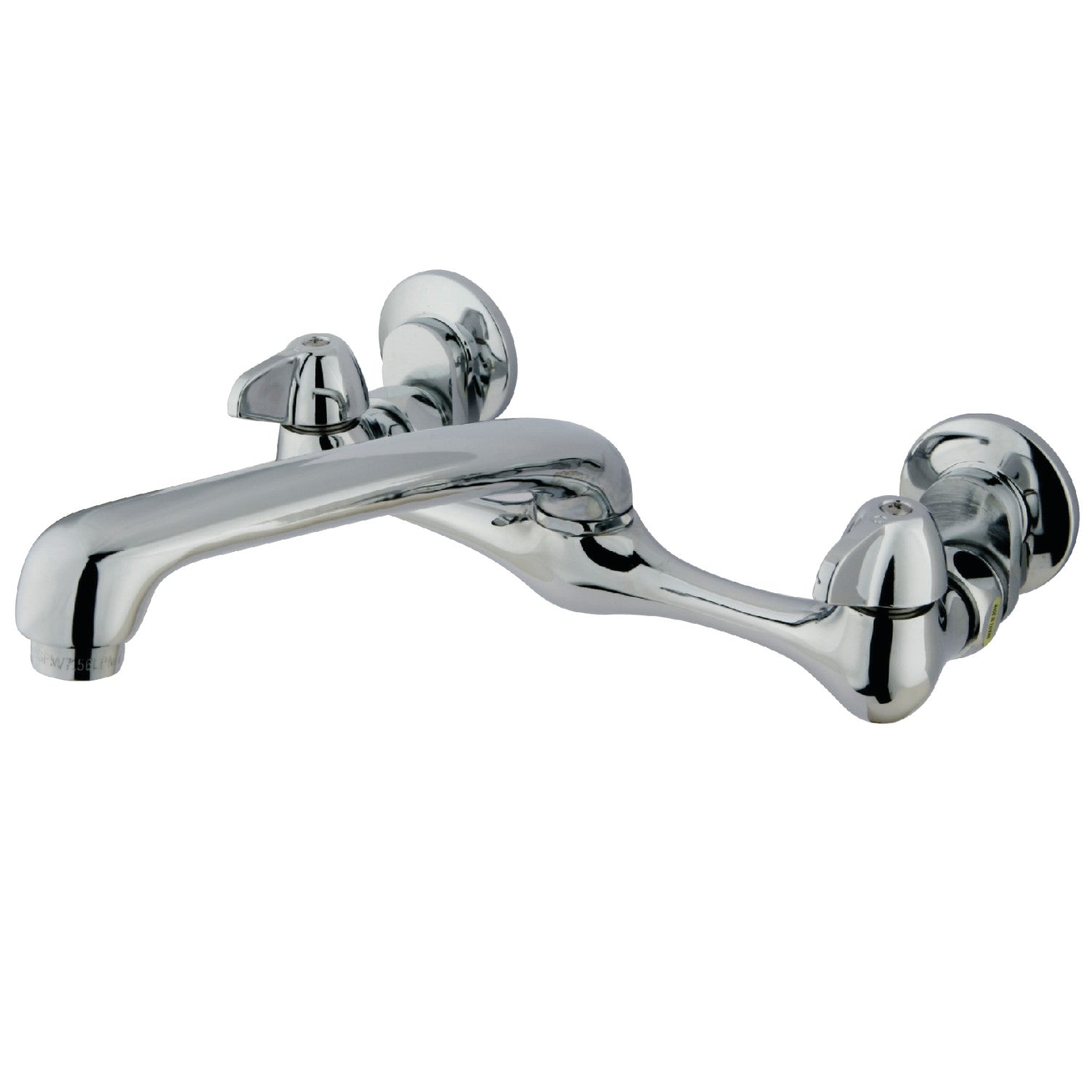 Kingston Proseal KF200 Two-Handle 2-Hole Wall Mount Bridge Kitchen Faucet, Polished Chrome
