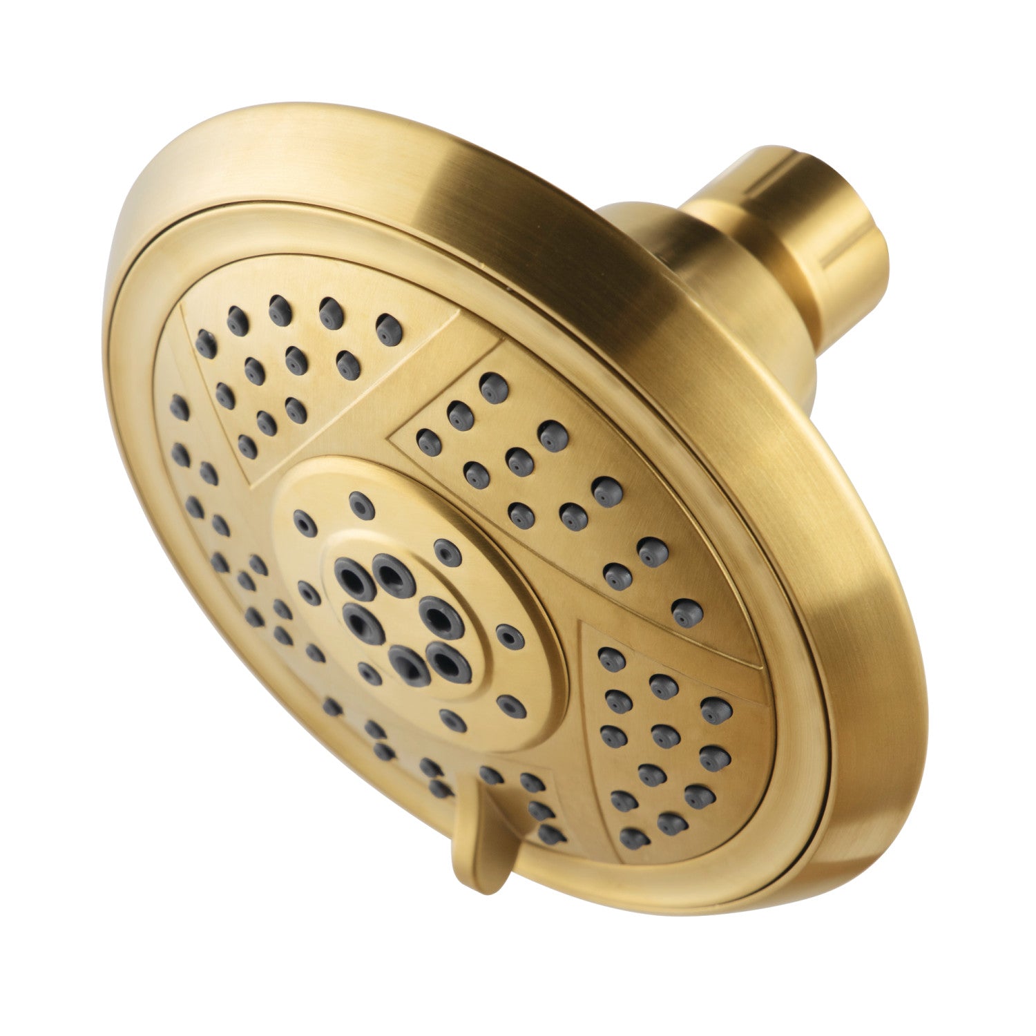 Kingston Tulare KX1557 - Vilbosch 5-Inch Round 5-Function ABS Shower Head, Brushed Brass
