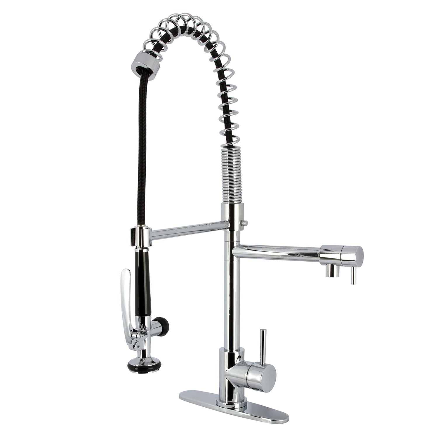 Kingston Sona LS8501DL - Robinet de cuisine pré-rinçage Concord 1 trou, chrome poli